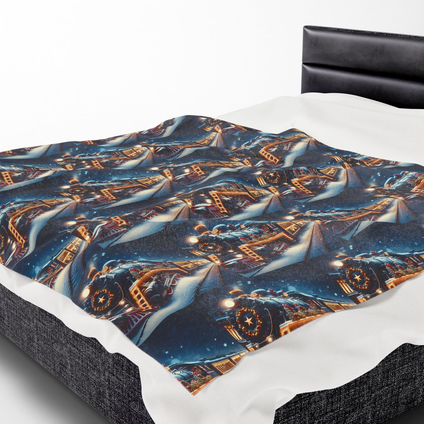 TRAINS Velveteen Plush Blanket