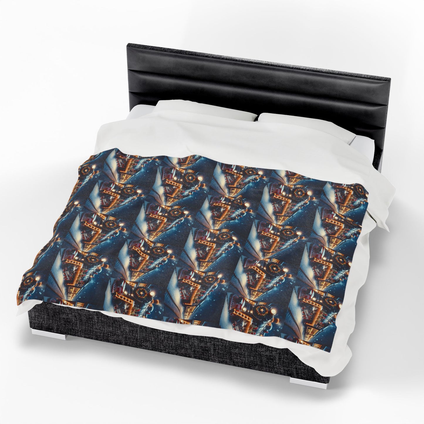 TRAINS Velveteen Plush Blanket