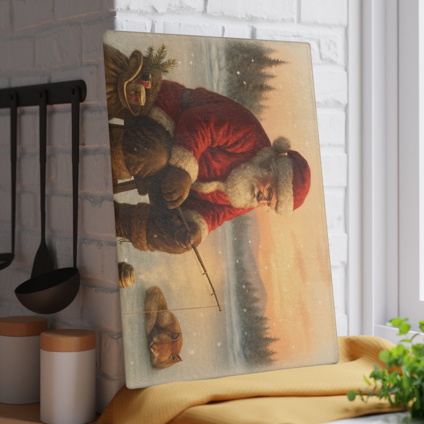 CHRISTMAS Glass Cutting Board