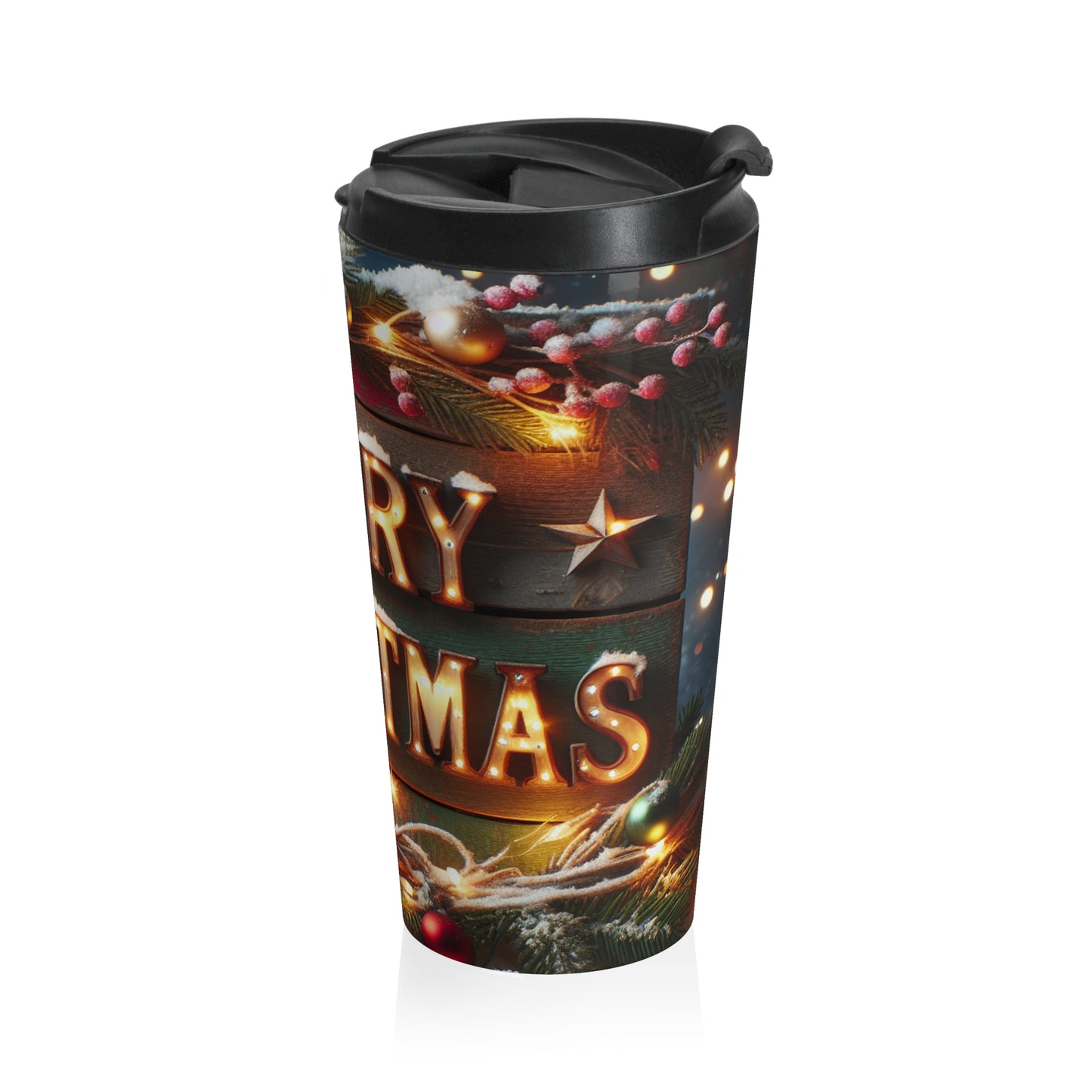 merry CHRISTMAS Stainless Steel Travel Mug
