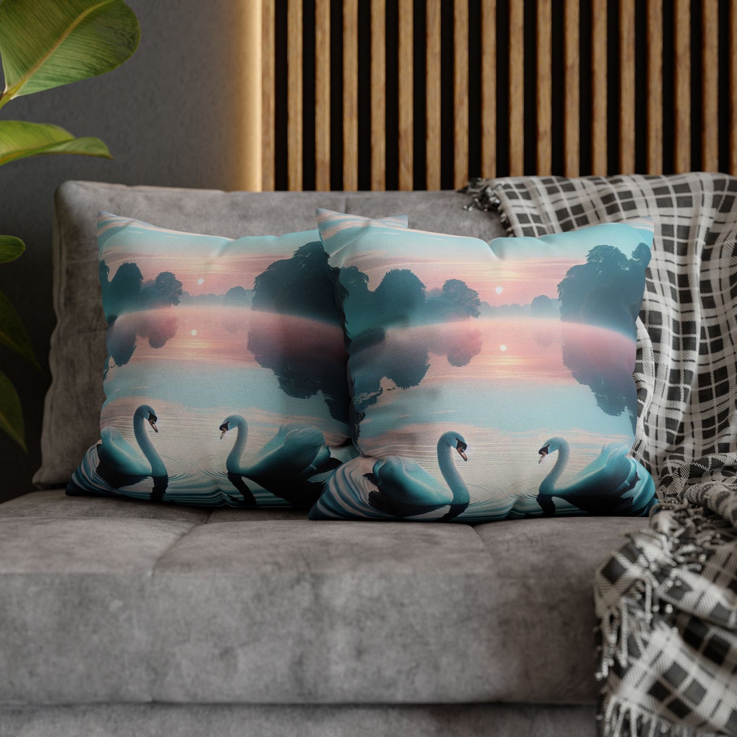 Spun Polyester Square Pillowcase