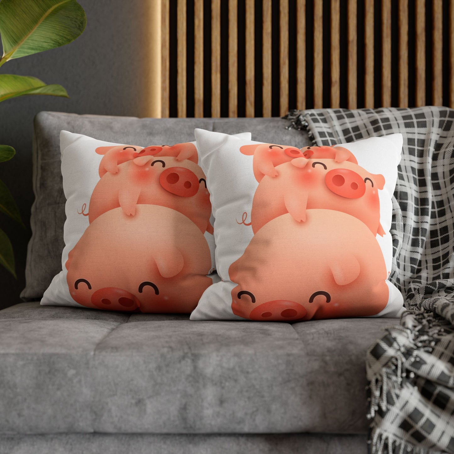 Spun Polyester Square Pillowcase