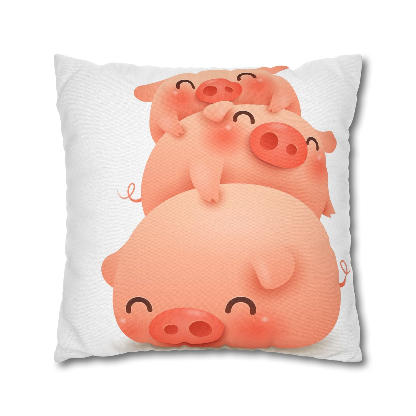 Spun Polyester Square Pillowcase