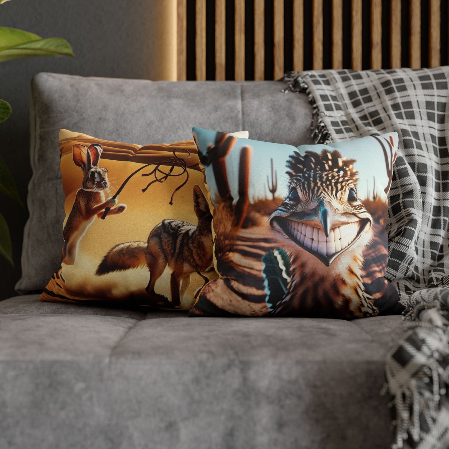 Spun Polyester Square Pillowcase