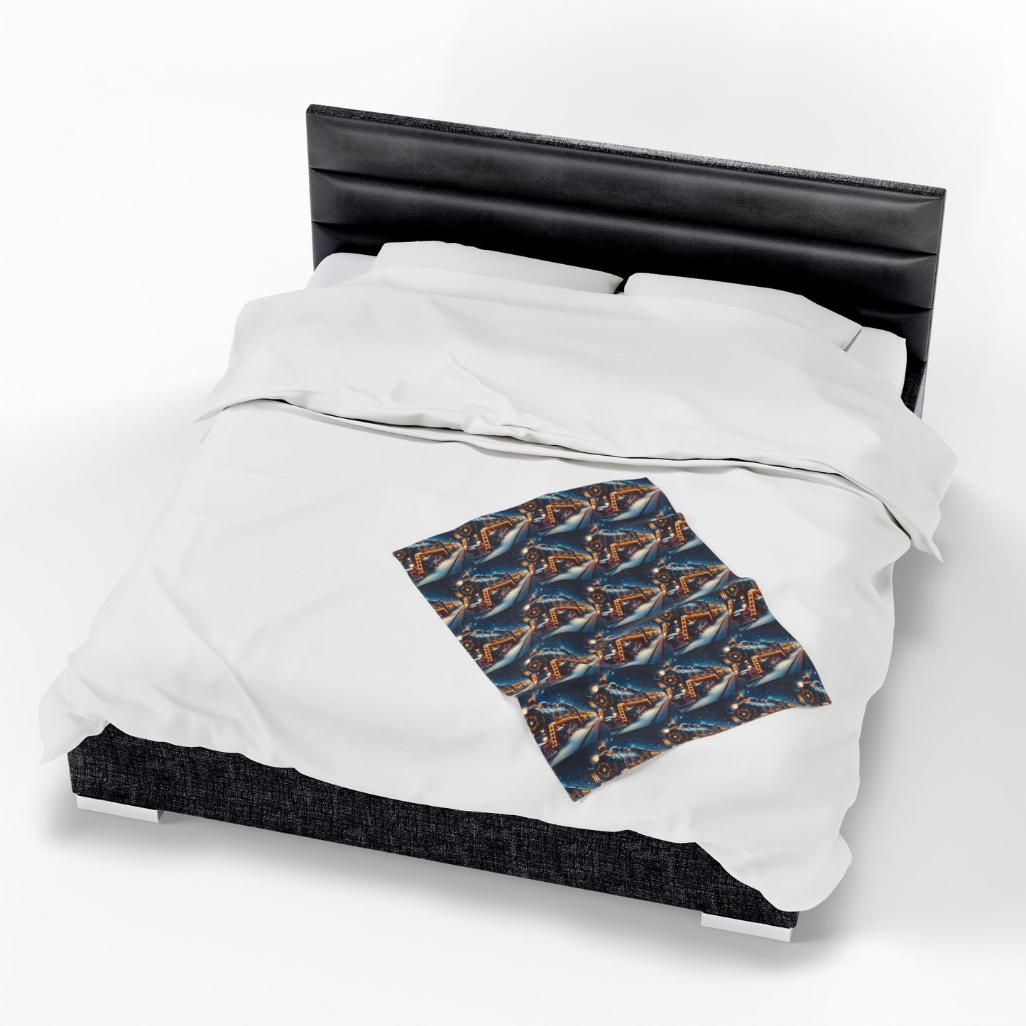 TRAINS Velveteen Plush Blanket