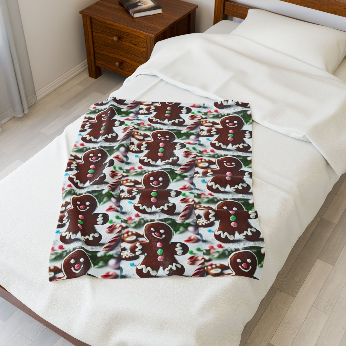 GINGERBRED Velveteen Plush Blanket