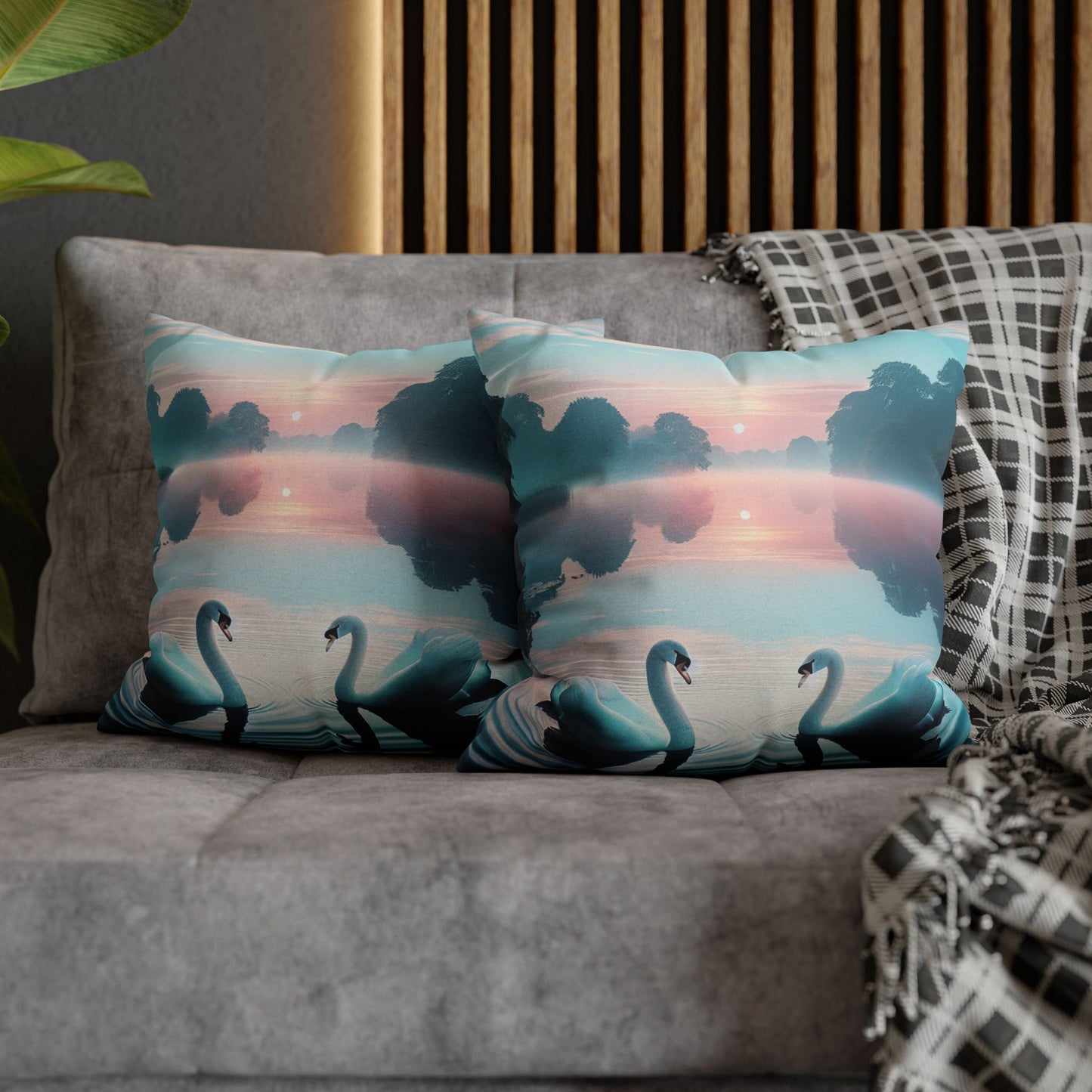 Spun Polyester Square Pillowcase