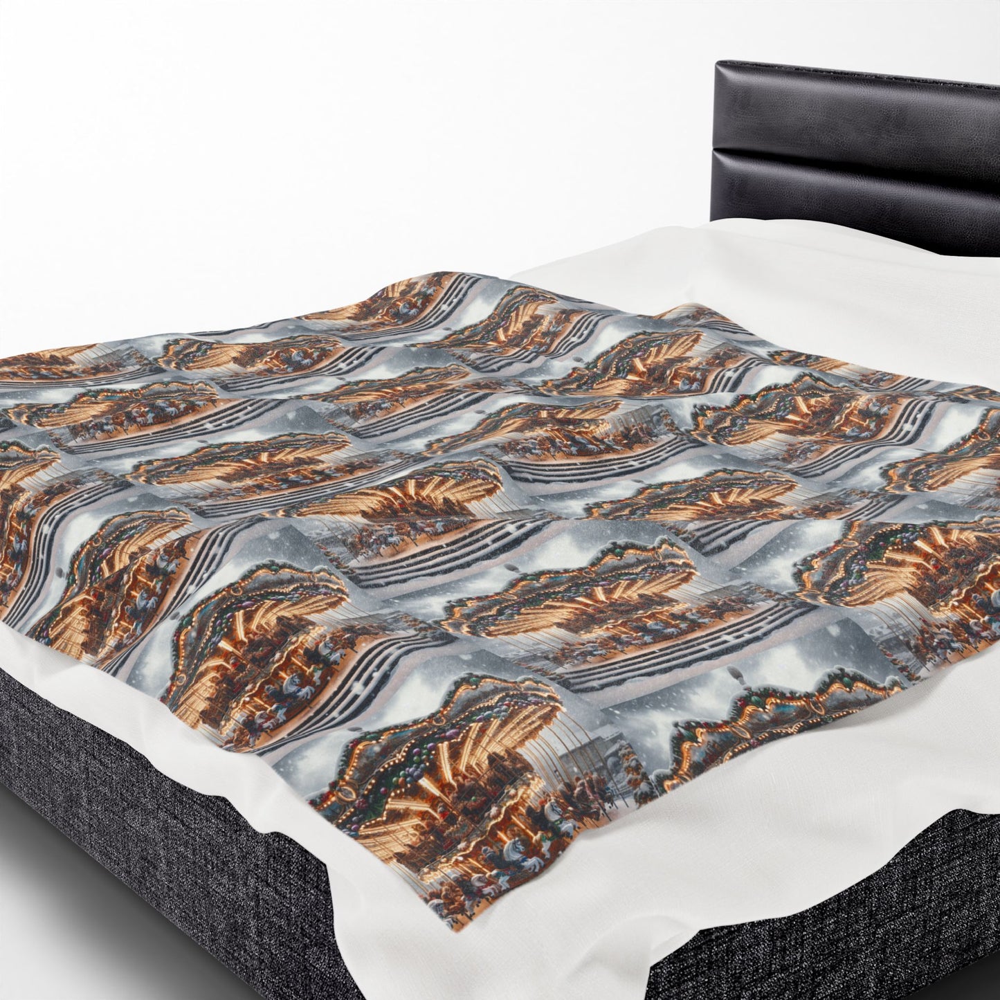 CAROUSEL Velveteen Plush Blanket