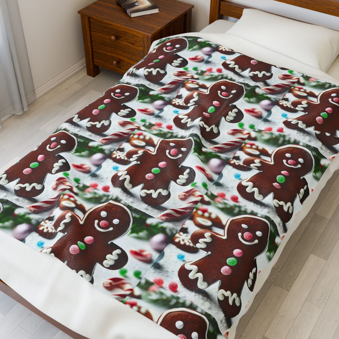 GINGERBRED Velveteen Plush Blanket