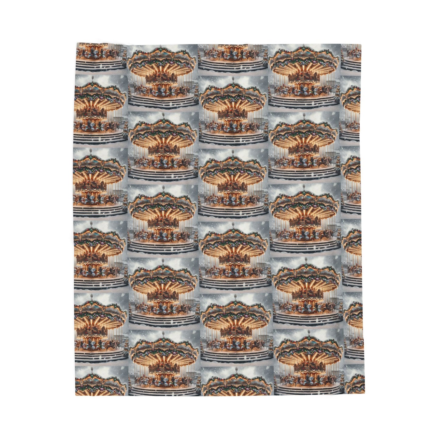 CAROUSEL Velveteen Plush Blanket