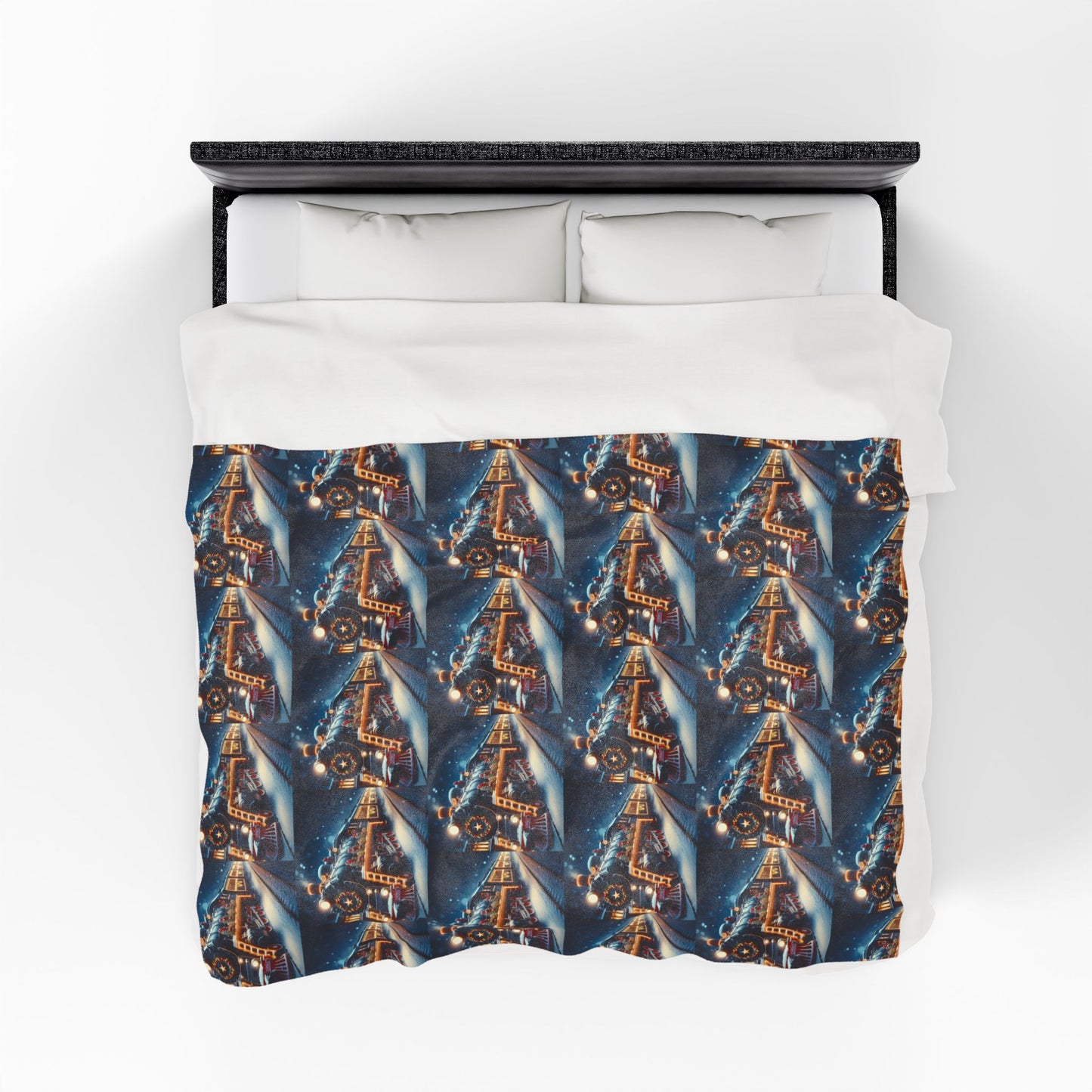 TRAINS Velveteen Plush Blanket