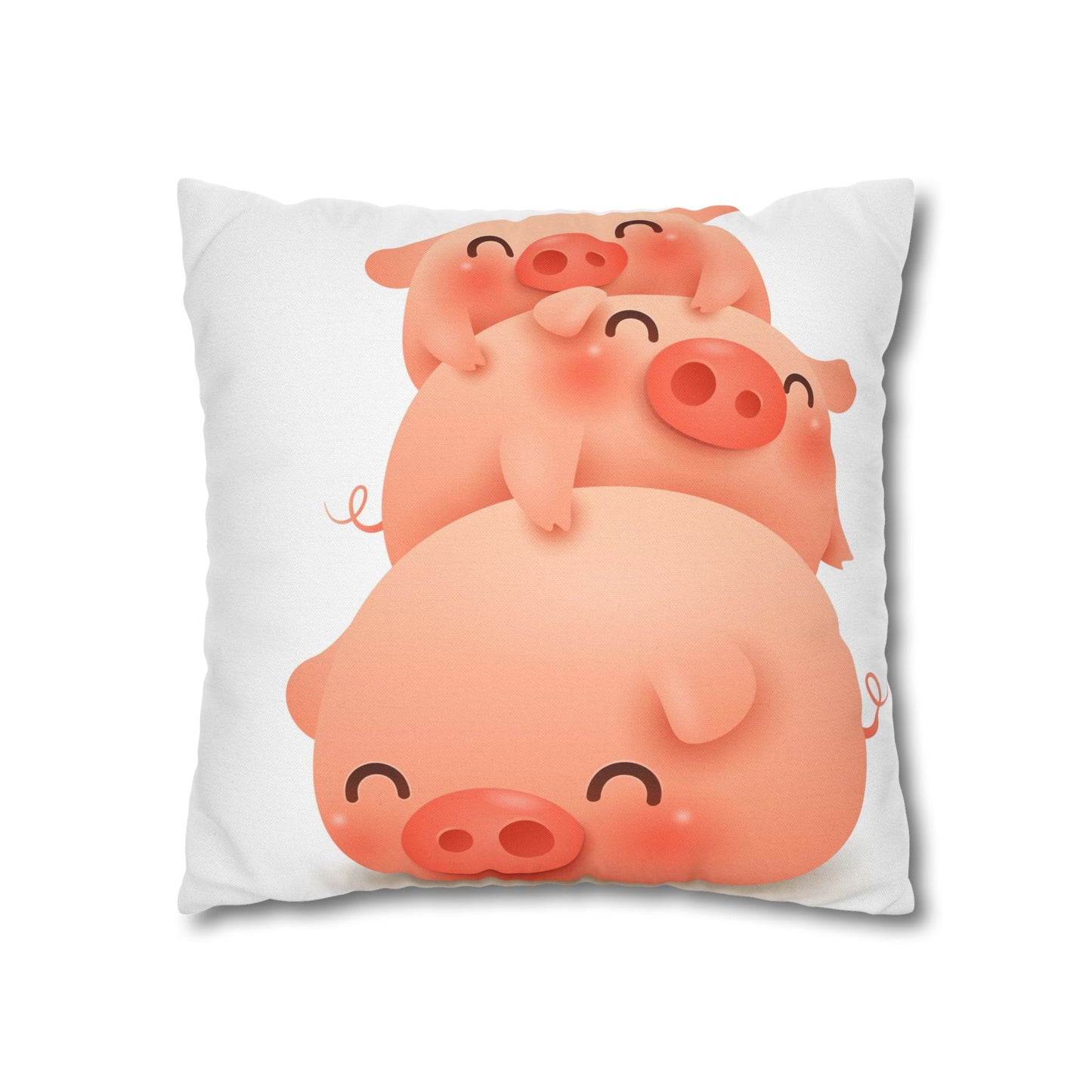 Spun Polyester Square Pillowcase