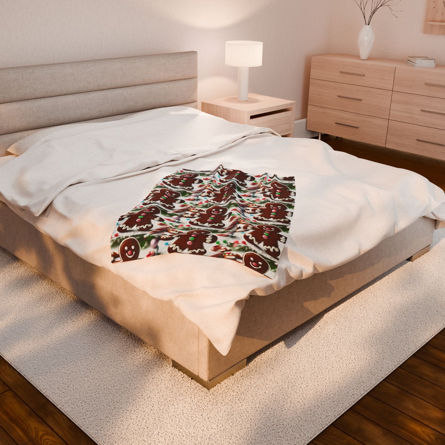 GINGERBRED Velveteen Plush Blanket