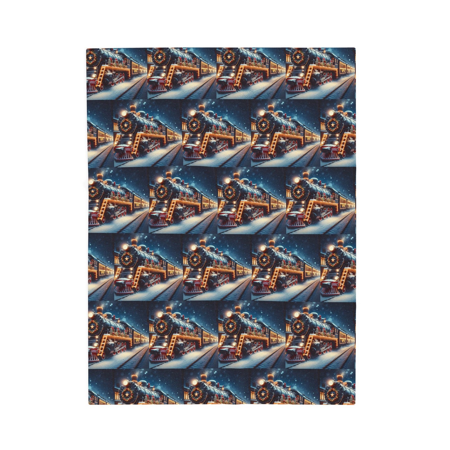 TRAINS Velveteen Plush Blanket