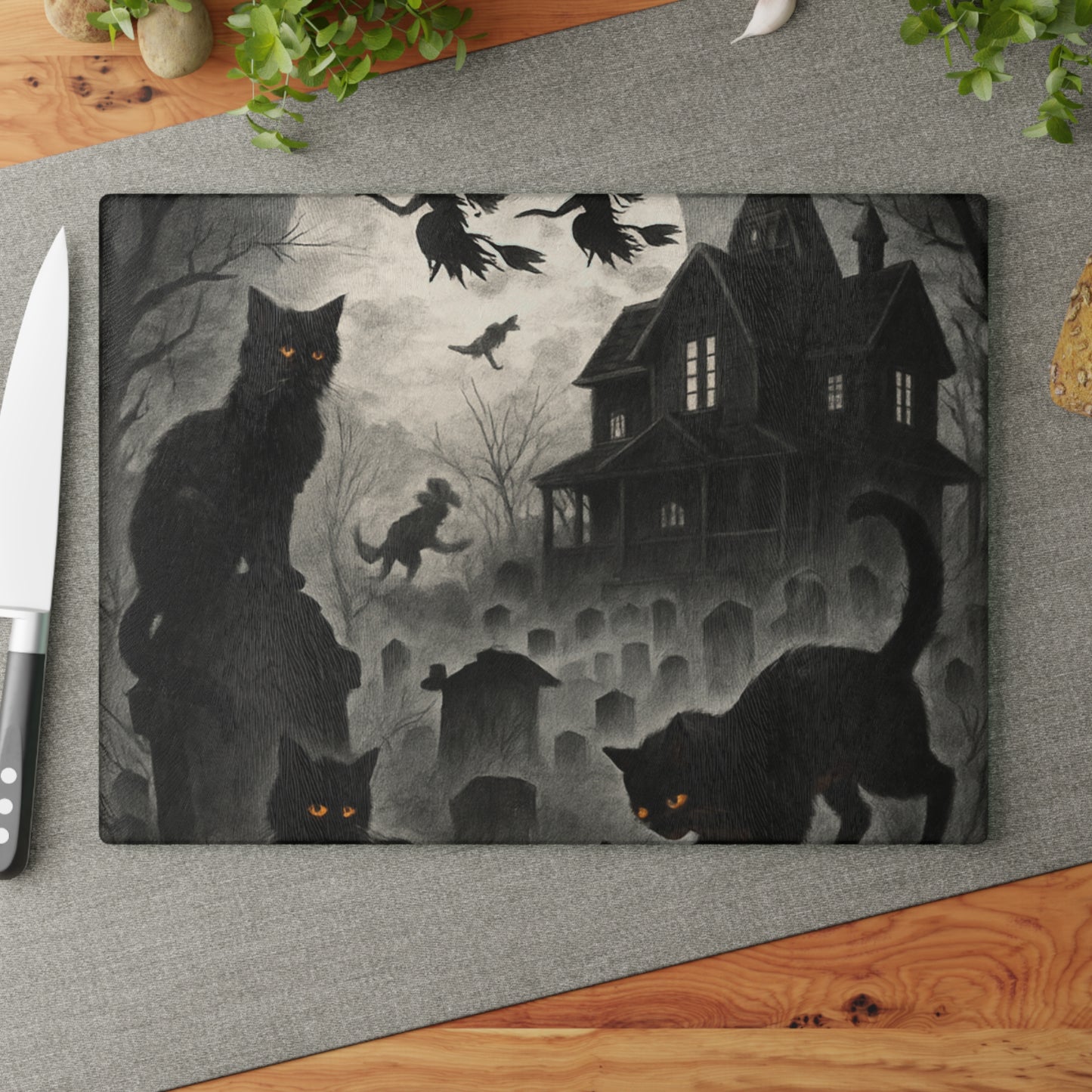 HALLOWEEN Glass Cutting Board