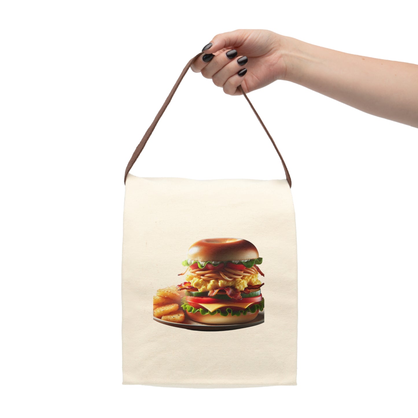 Canvas Lunch Bag With Strap