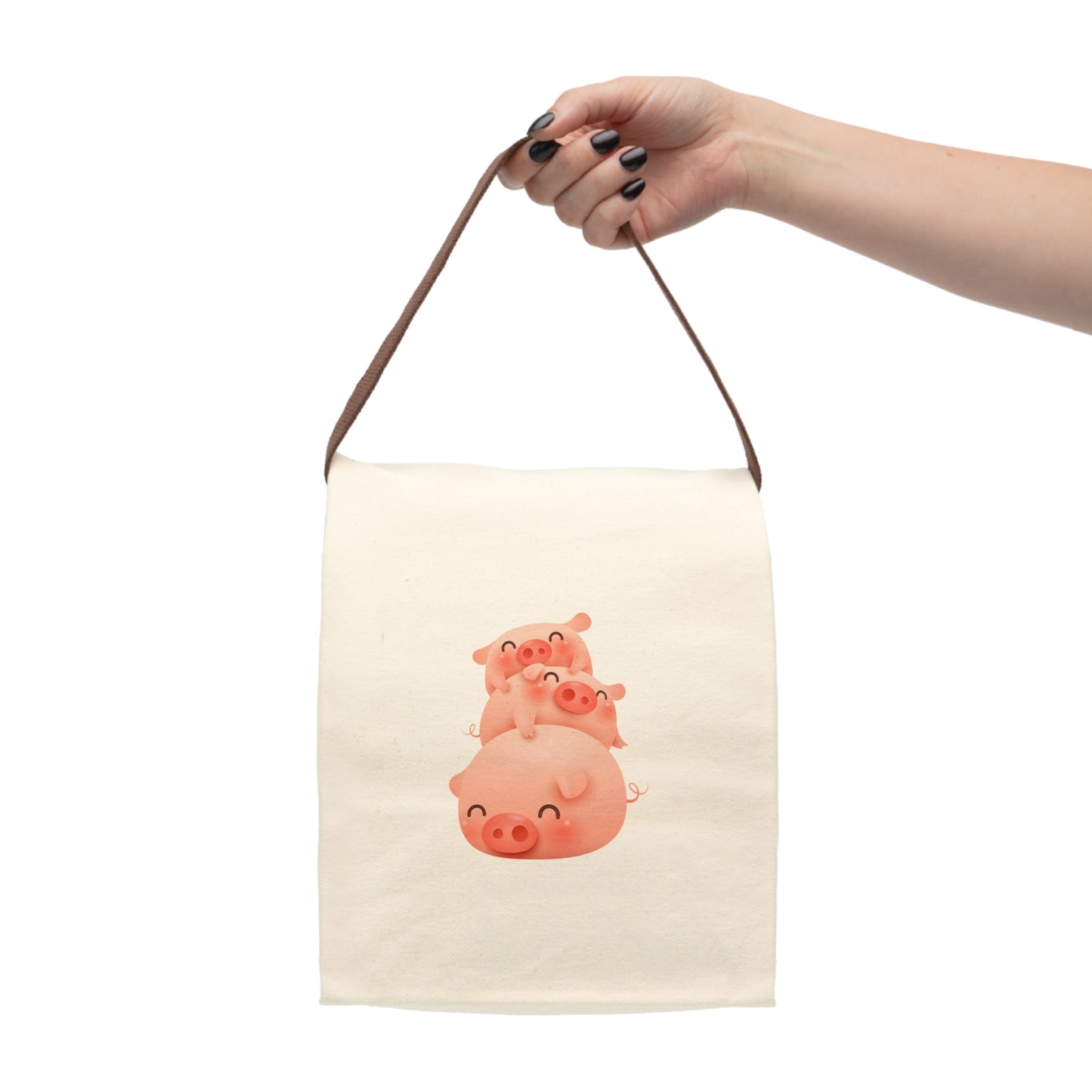 Canvas Lunch Bag With Strap