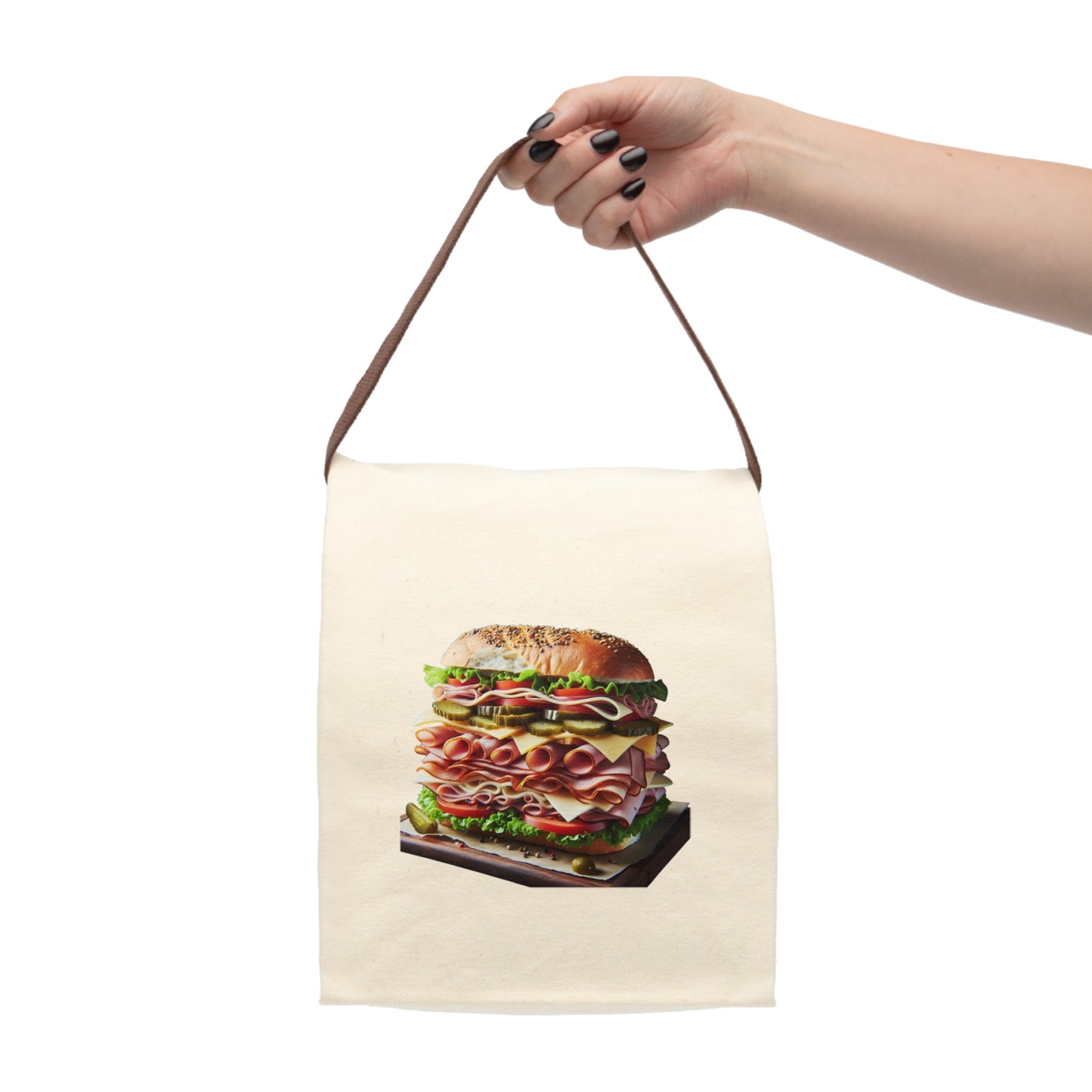 Canvas Lunch Bag With Strap