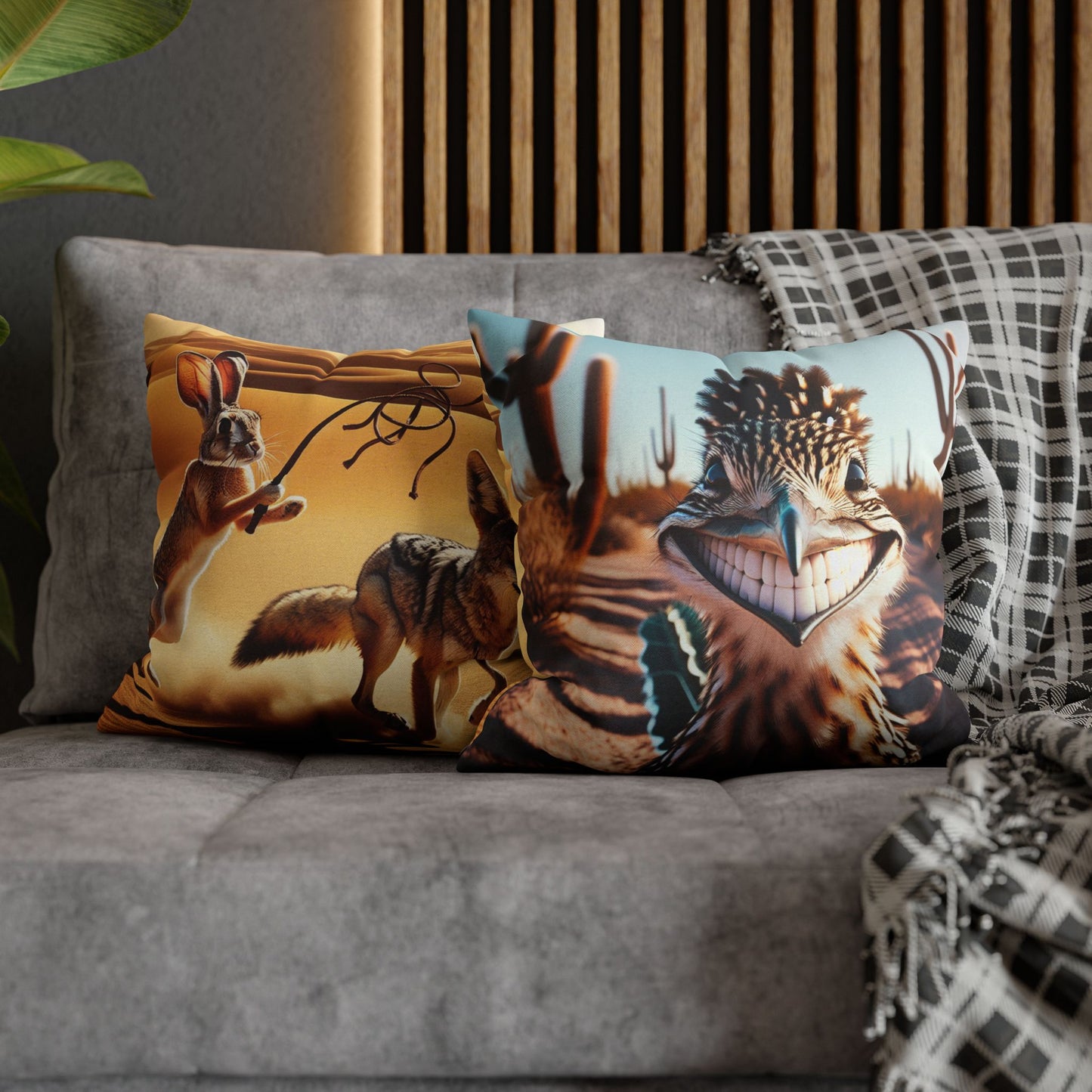 Spun Polyester Square Pillowcase