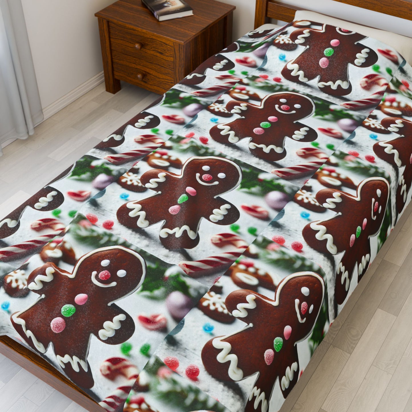 GINGERBRED Velveteen Plush Blanket