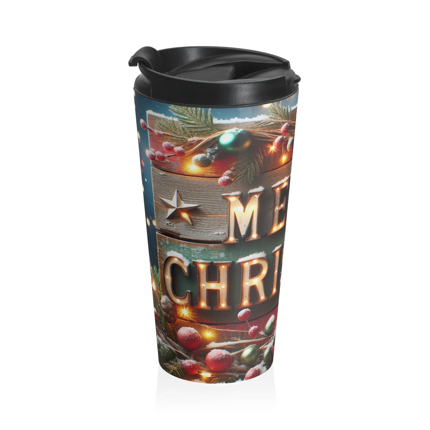 merry CHRISTMAS Stainless Steel Travel Mug