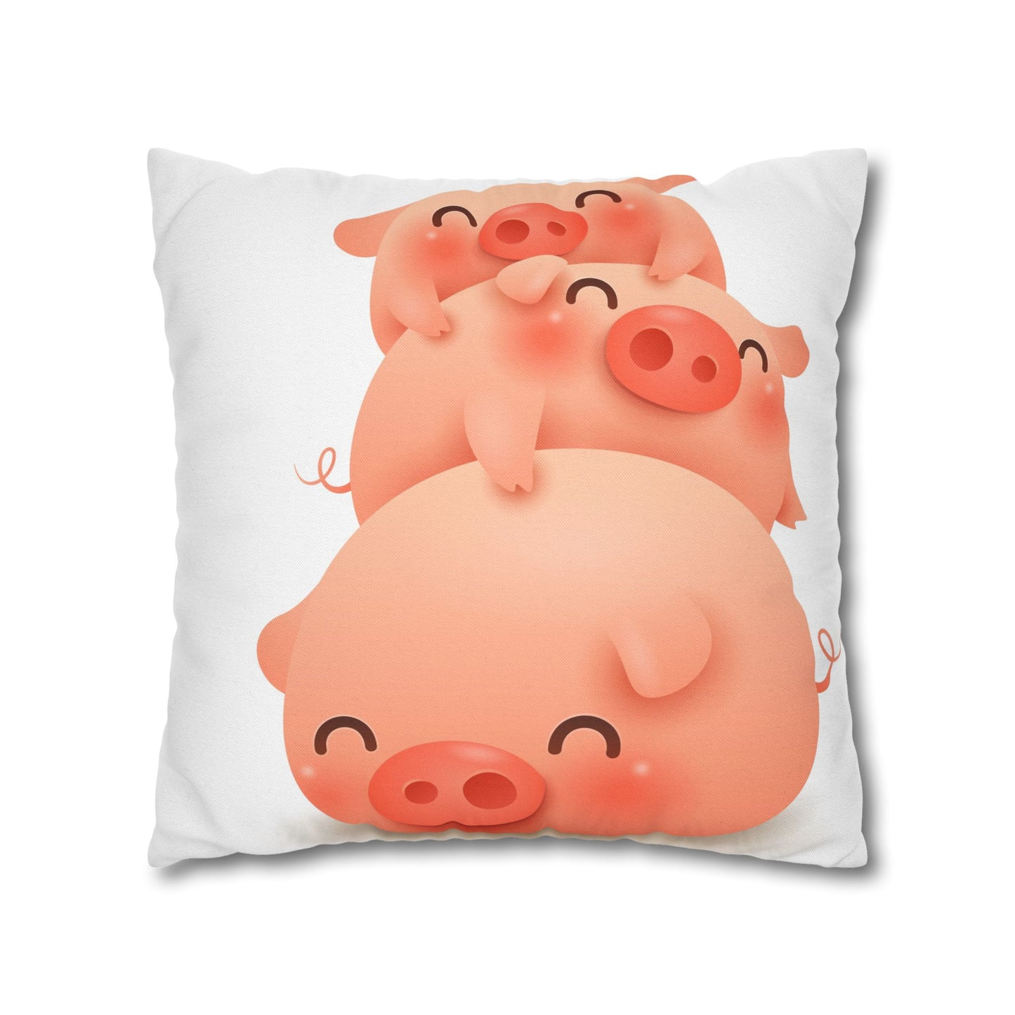 Spun Polyester Square Pillowcase