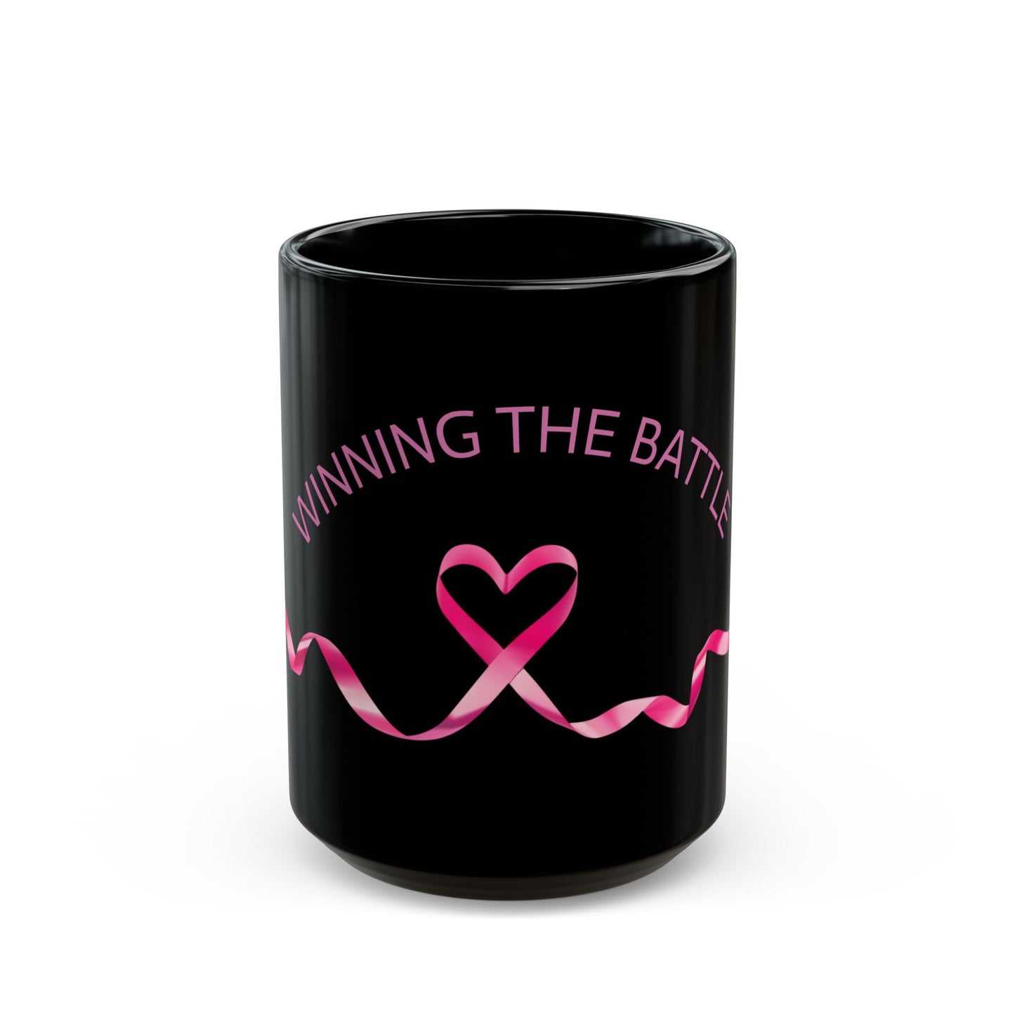 WINNING THE BATTLE Black Mug (11oz, 15oz)