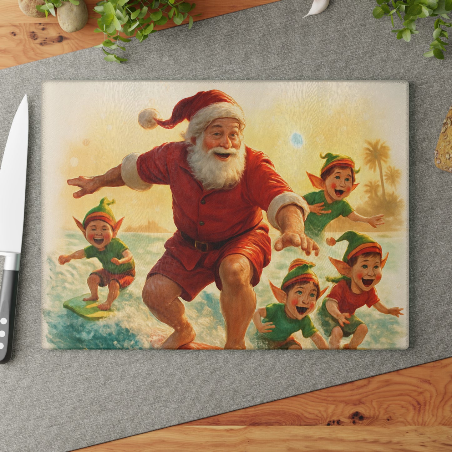 CHRISTMAS Glass Cutting Board