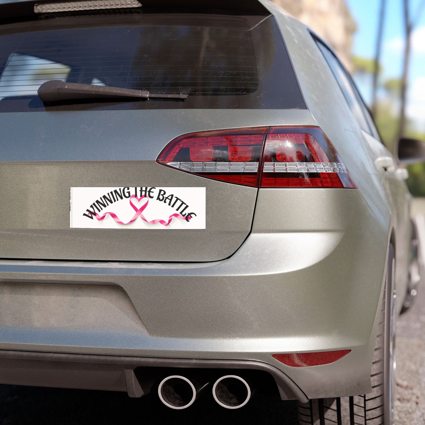 WINNING THE BATTLE car magnet
