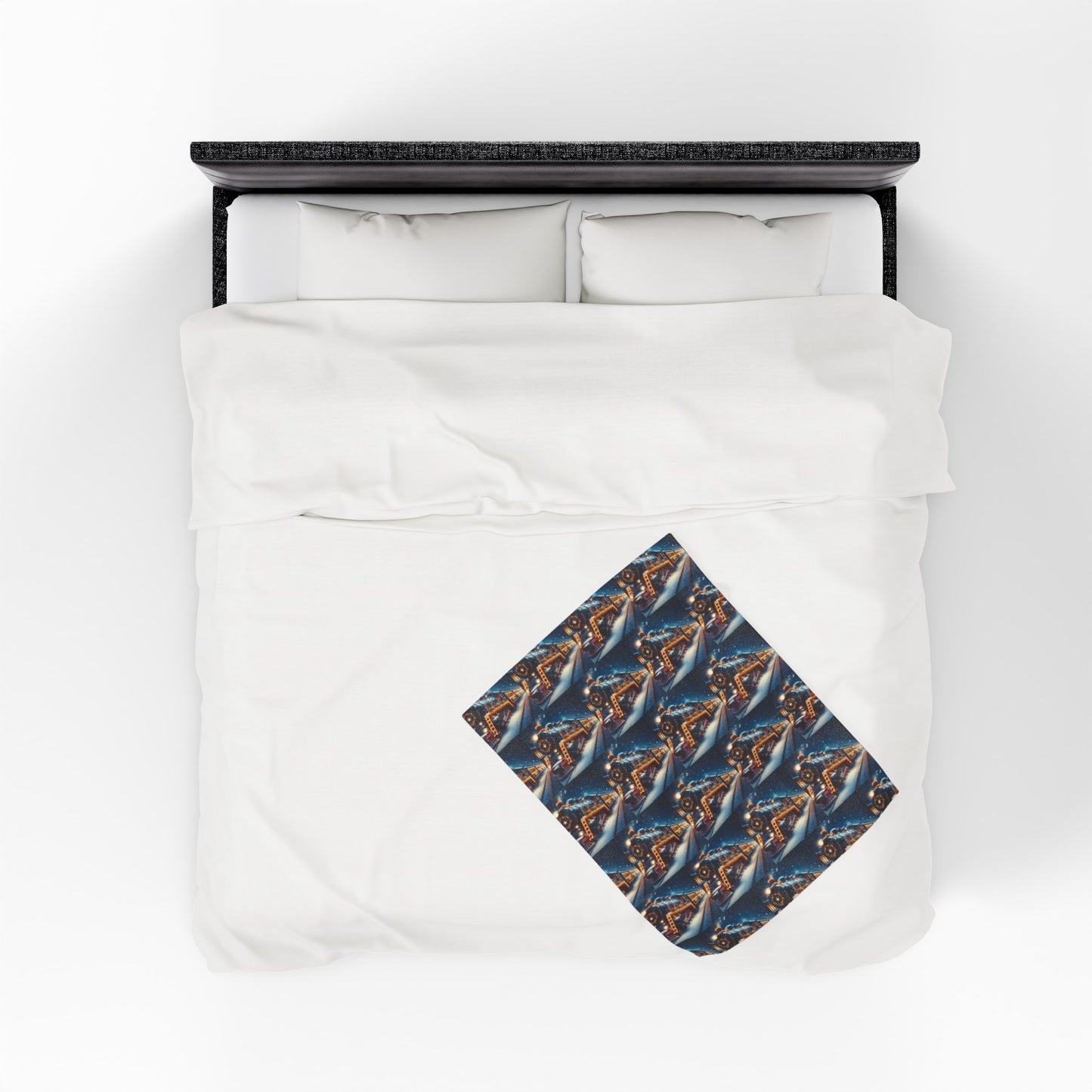 TRAINS Velveteen Plush Blanket