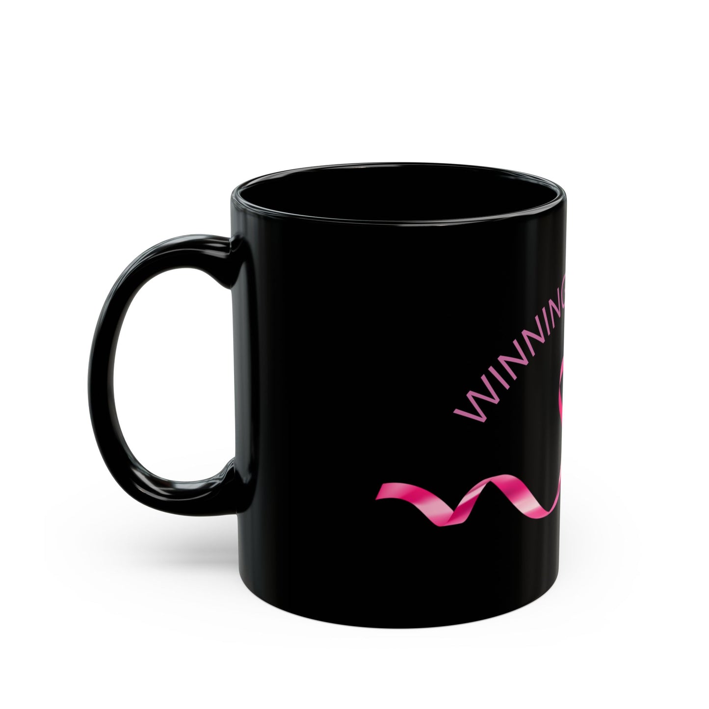 WINNING THE BATTLE Black Mug (11oz, 15oz)