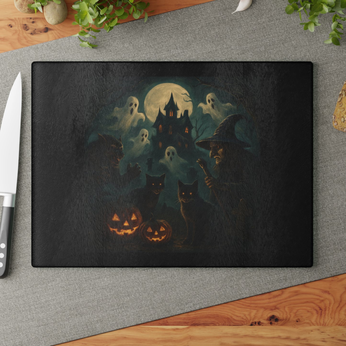 HALLOWEEN Glass Cutting Board