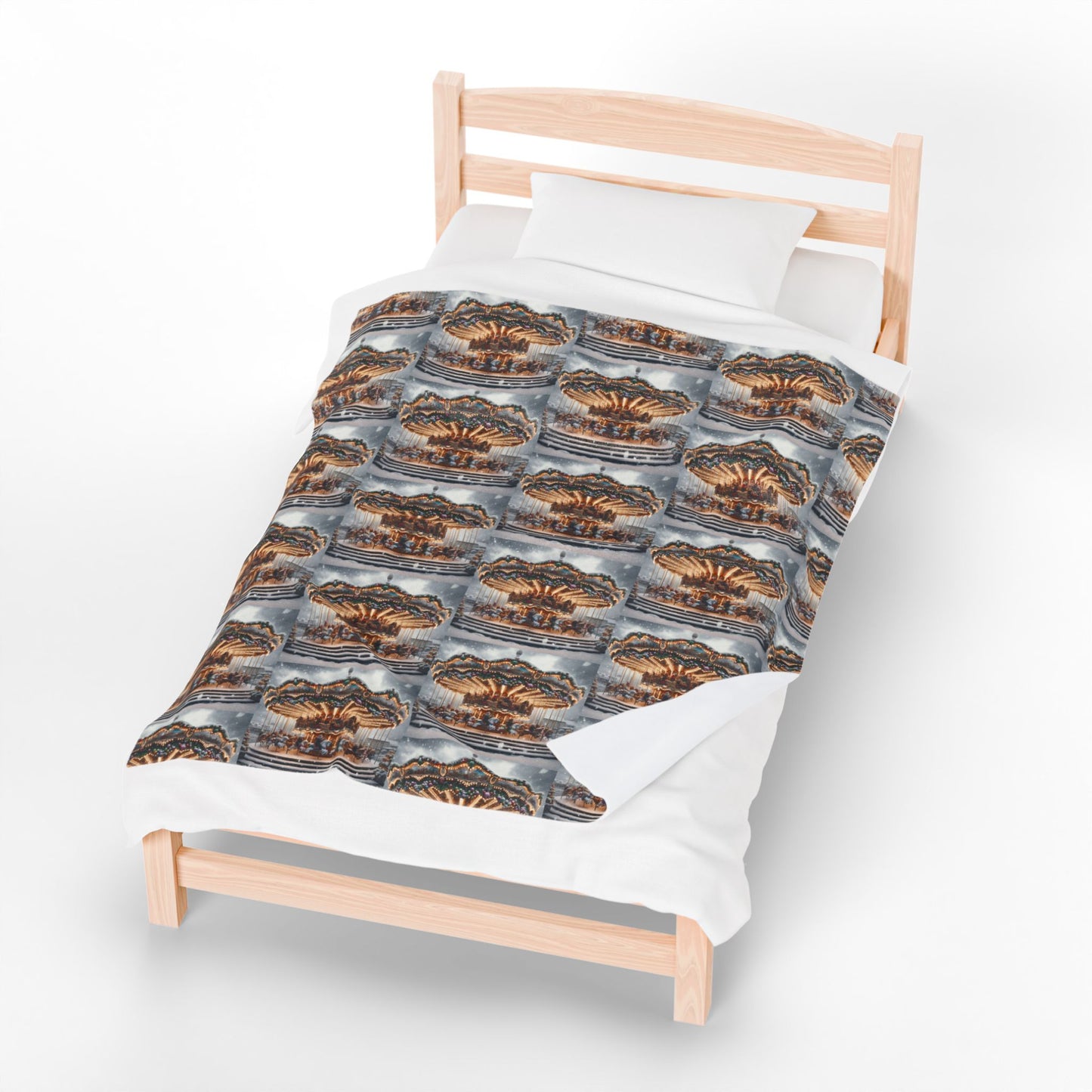 CAROUSEL Velveteen Plush Blanket