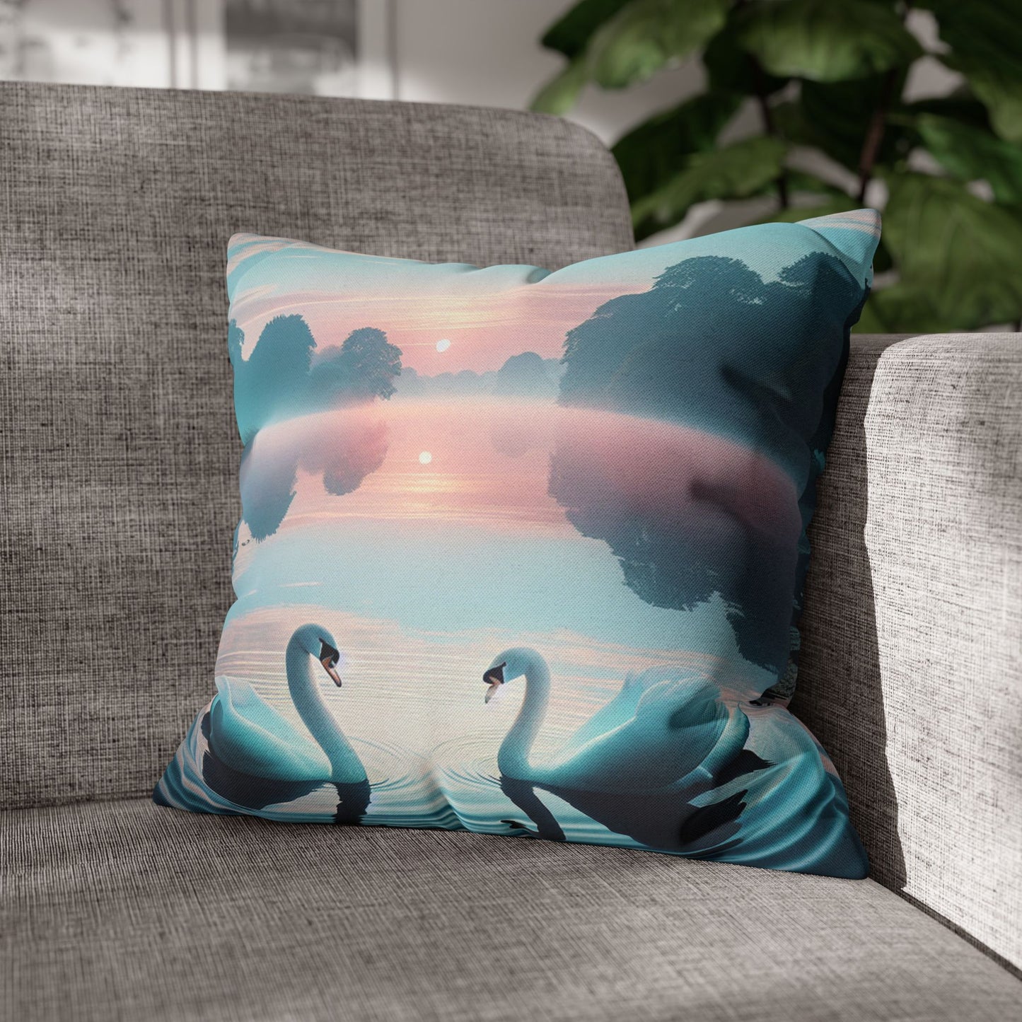Spun Polyester Square Pillowcase