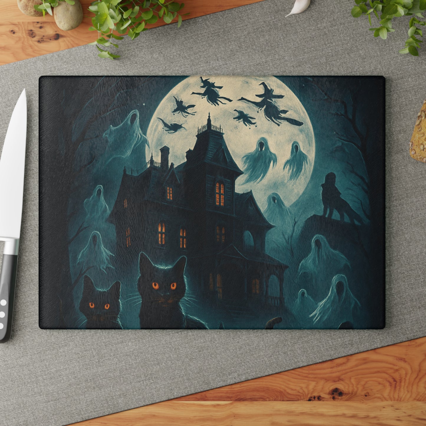 HALLOWEEN Glass Cutting Board