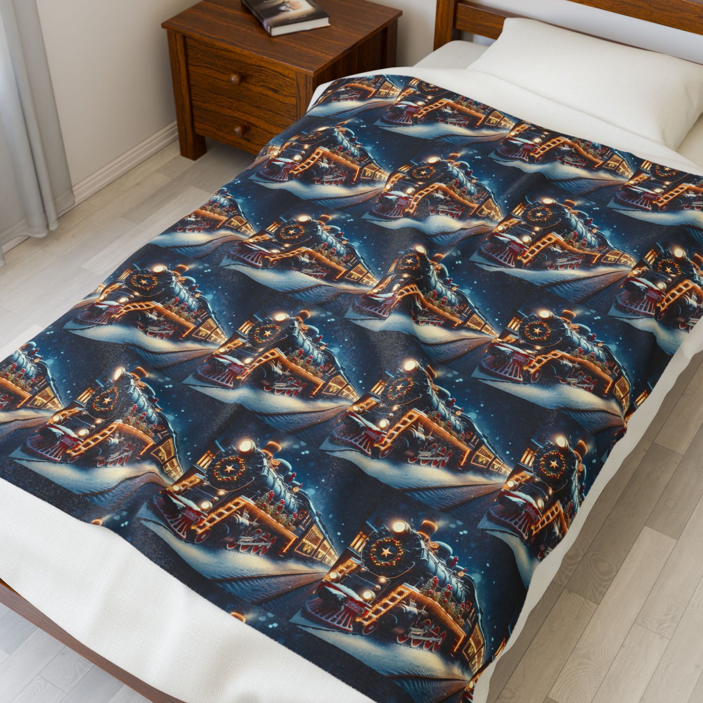 TRAINS Velveteen Plush Blanket