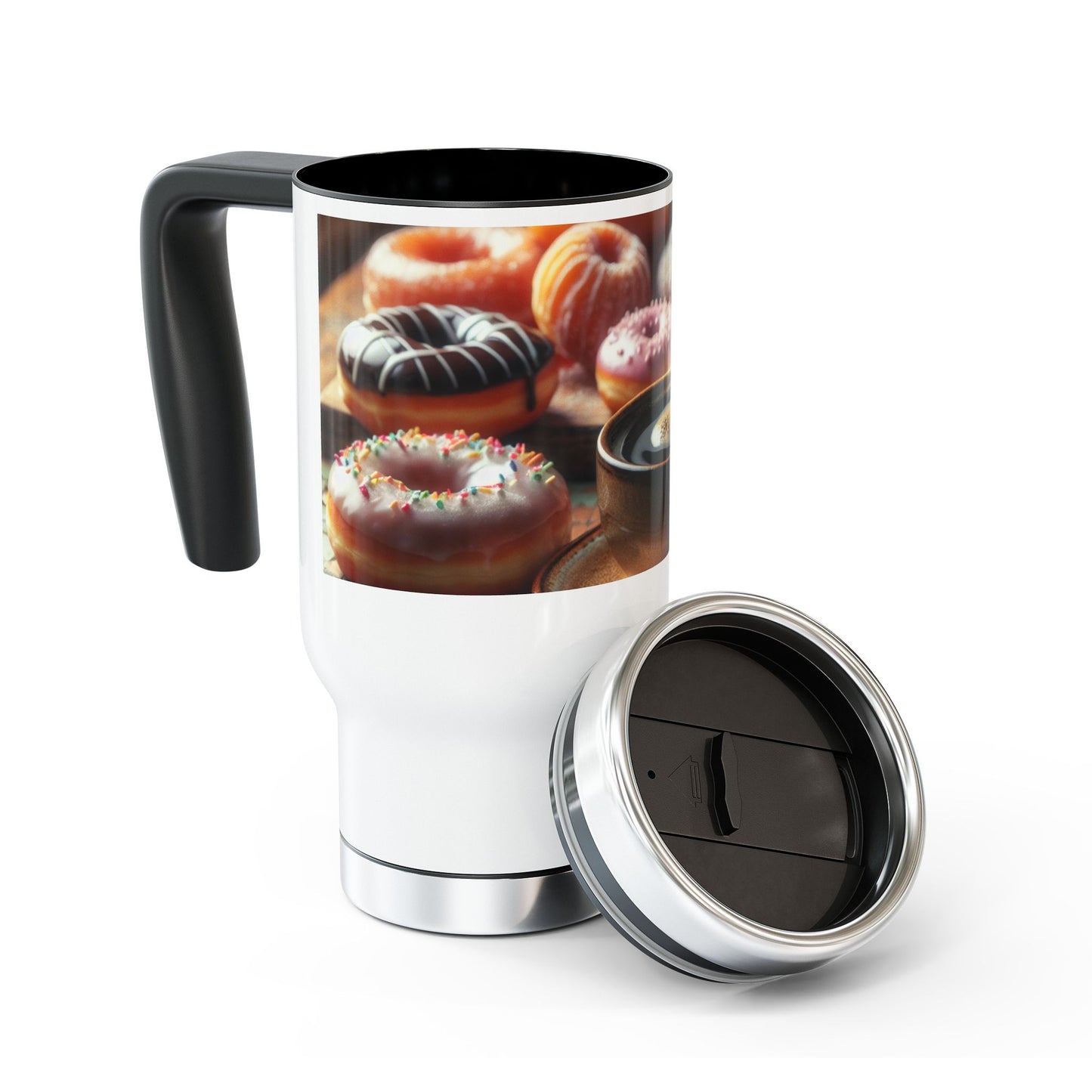 Copy of Stainless Steel Travel Mug with Handle, 14oz