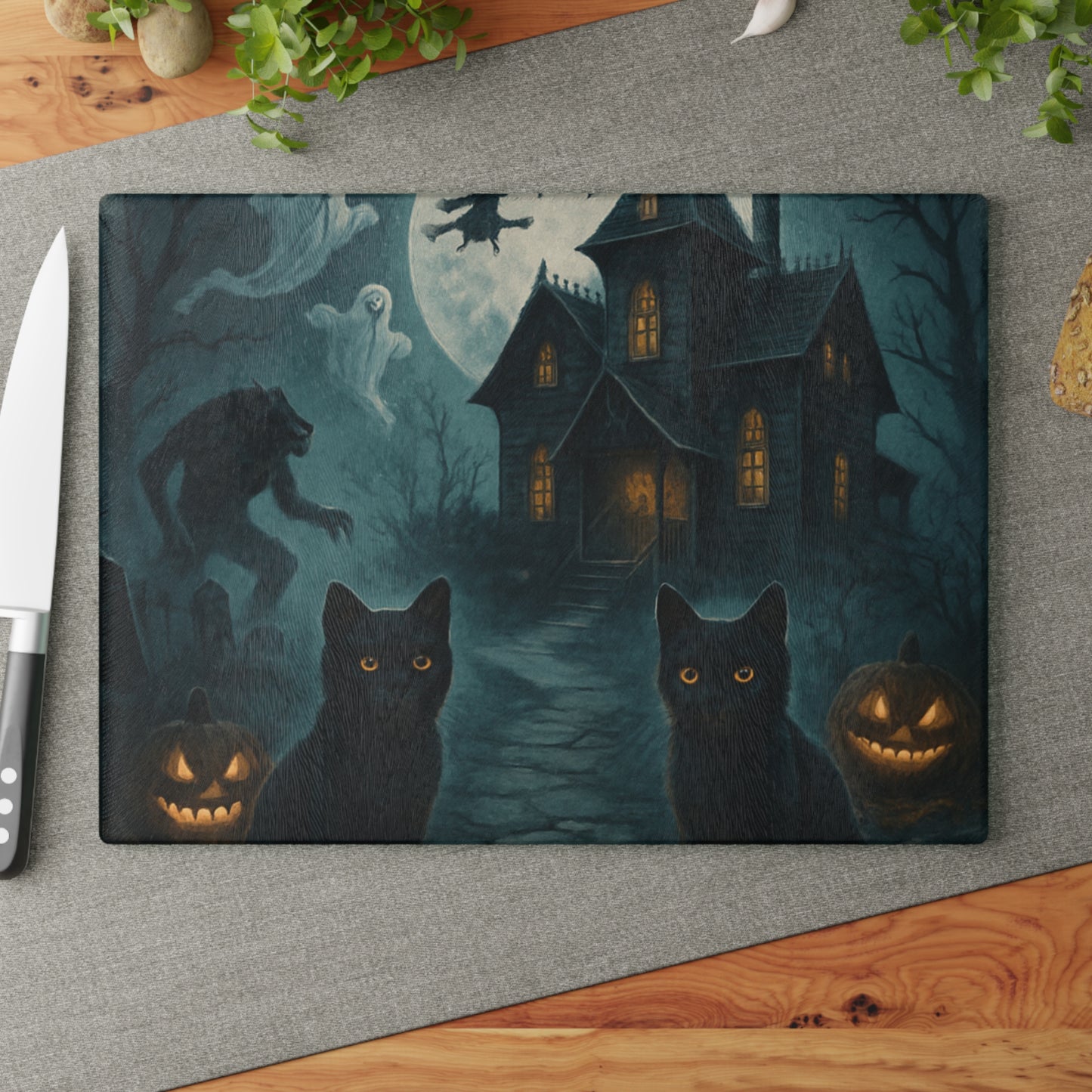 HALLOWEEN Glass Cutting Board