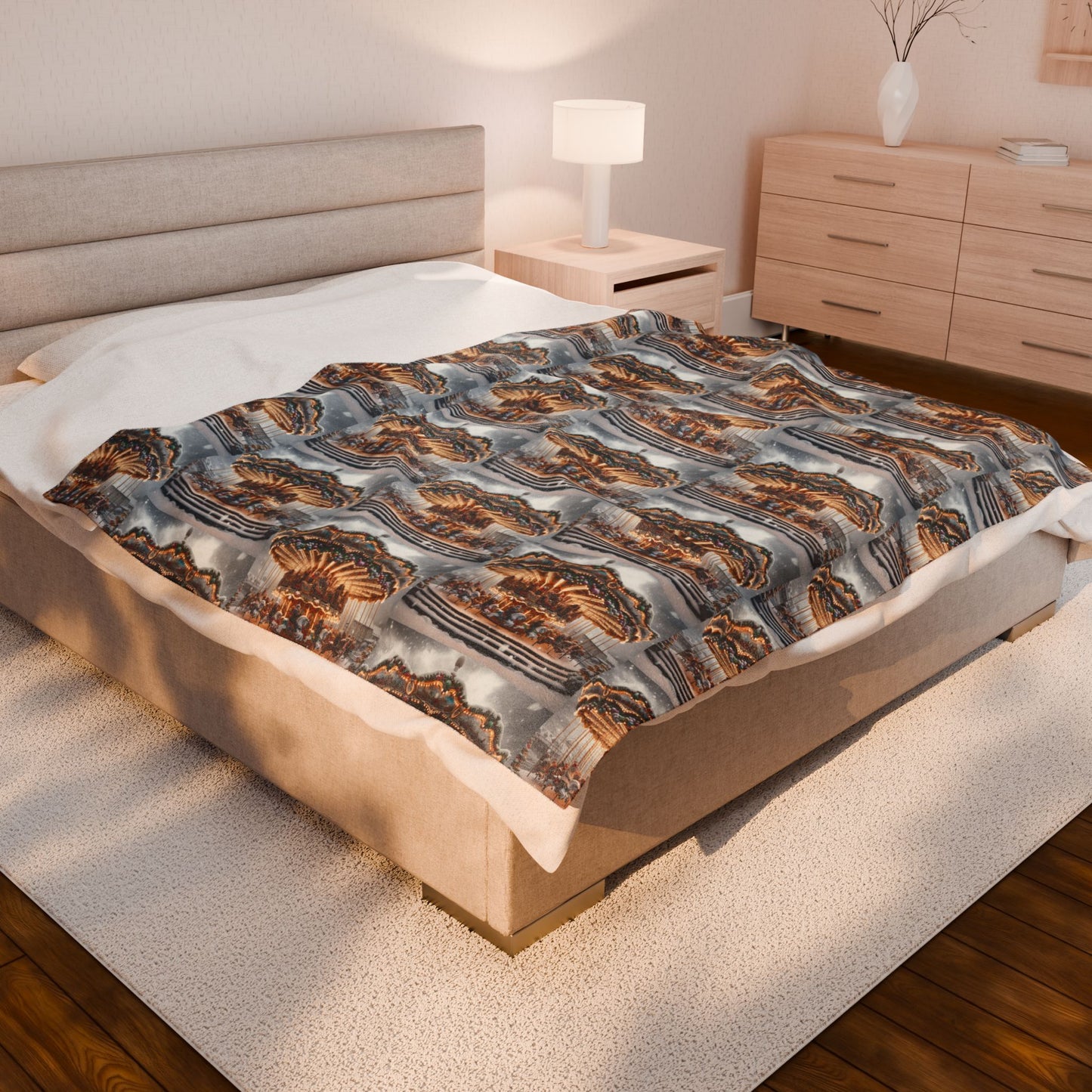 CAROUSEL Velveteen Plush Blanket