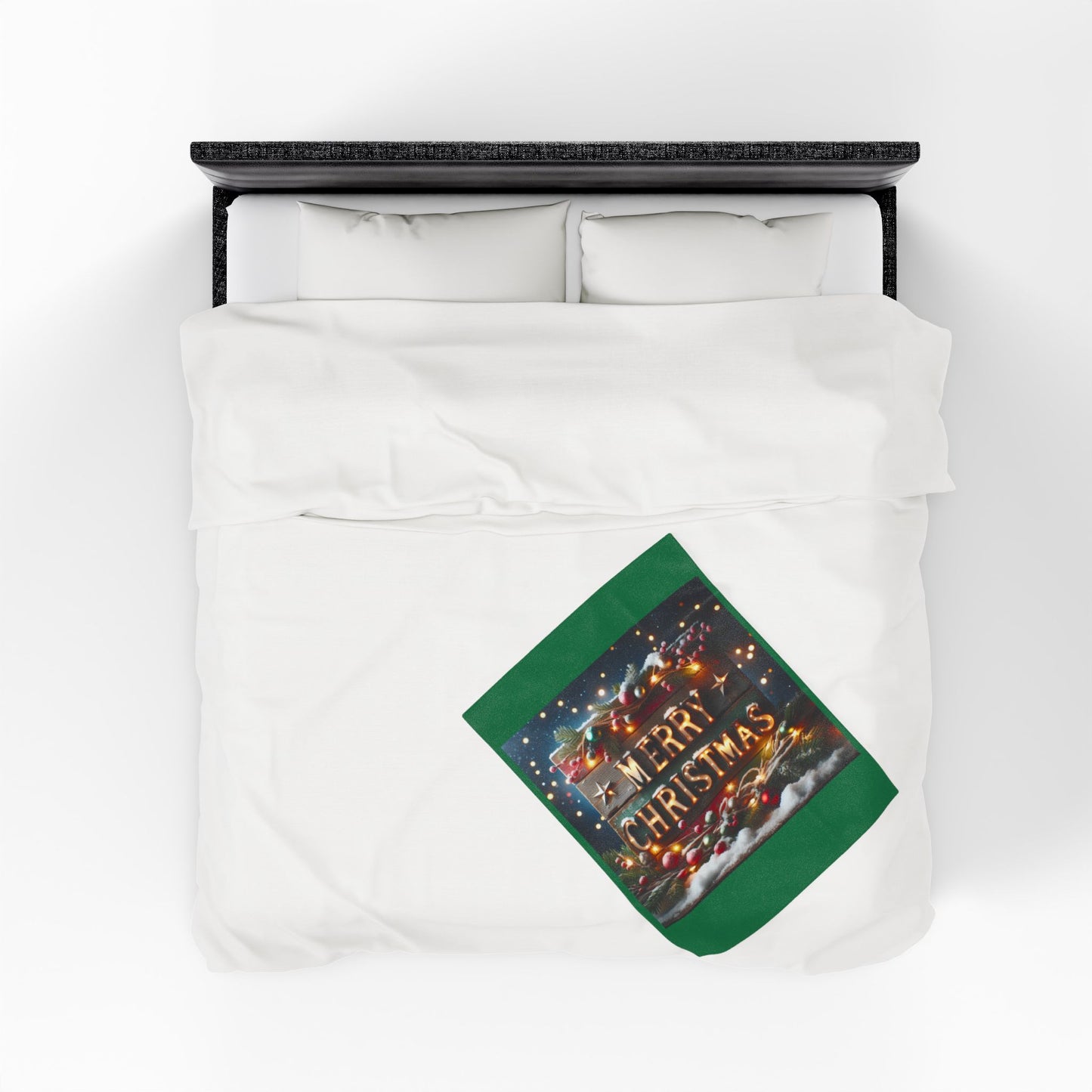 MERRY CHRISTMAS Velveteen Plush Blanket