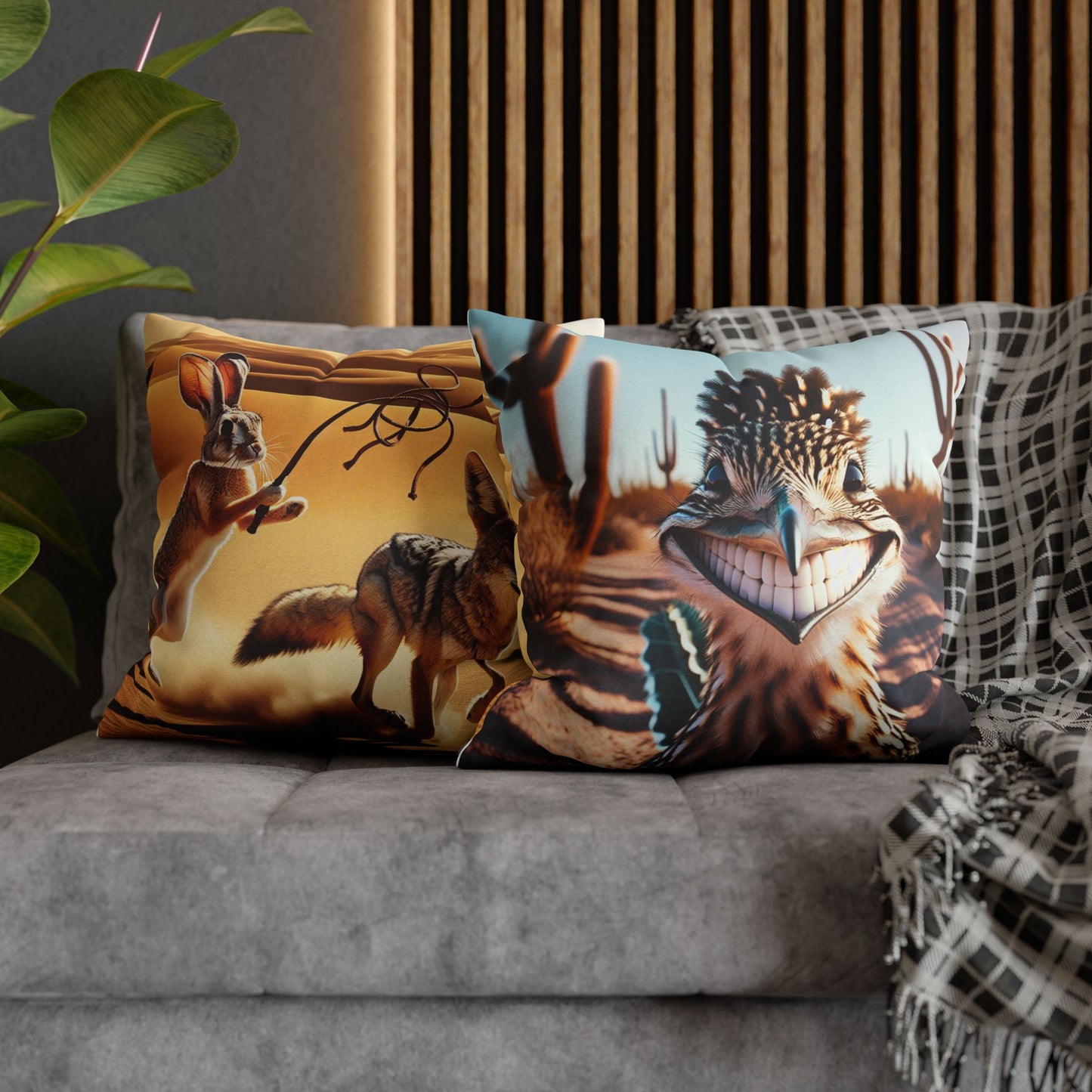 Spun Polyester Square Pillowcase