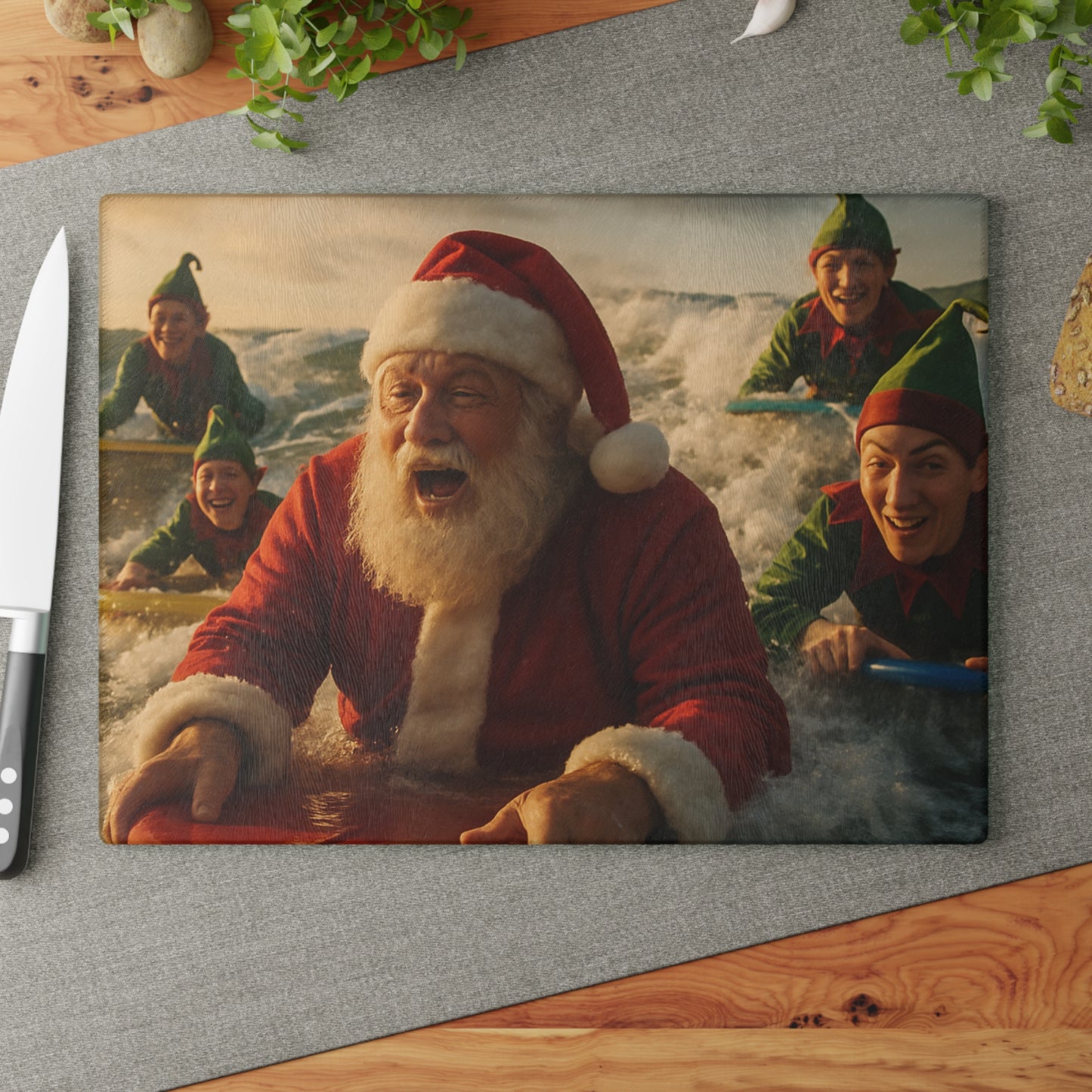 CHRISTMAS Glass Cutting Board