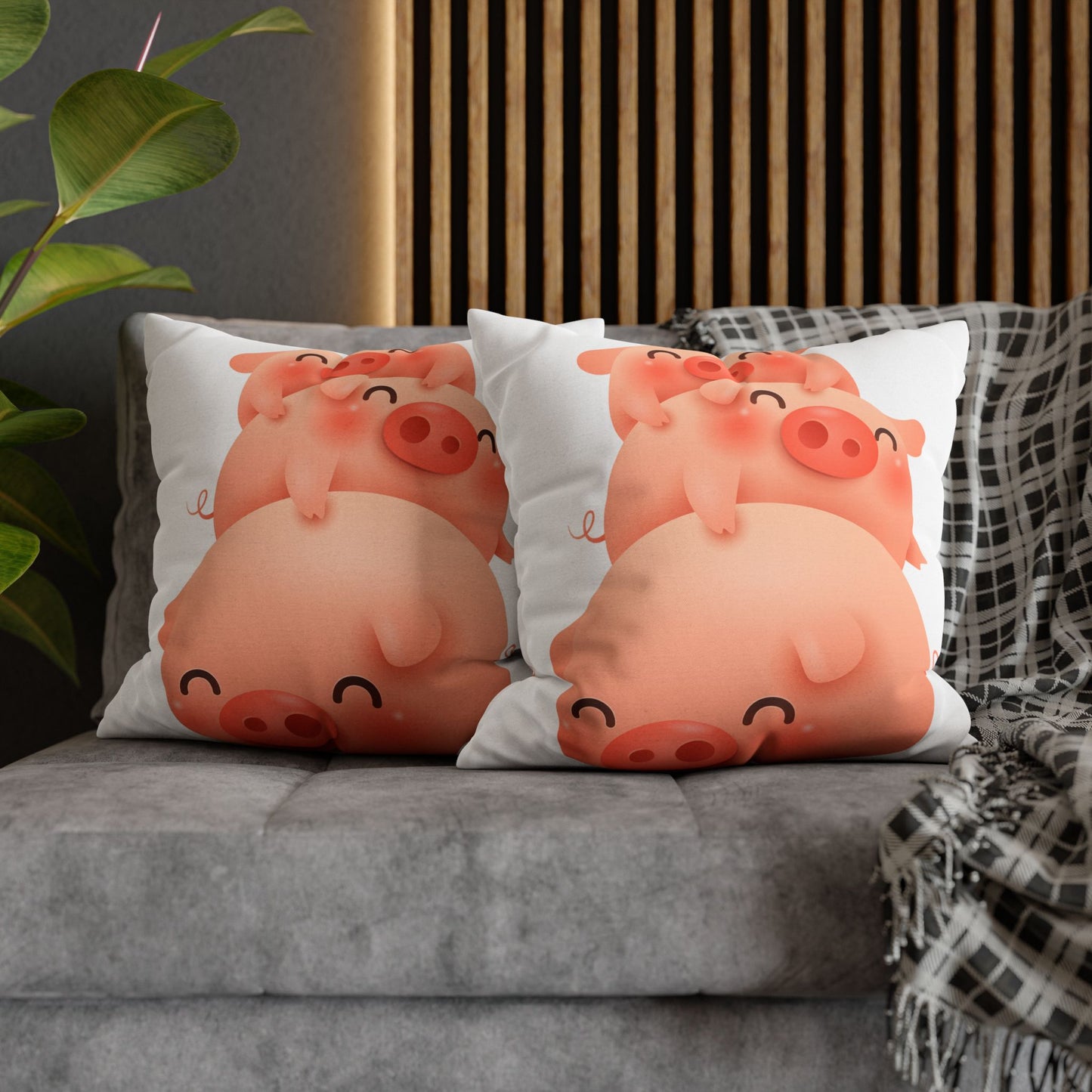 Spun Polyester Square Pillowcase
