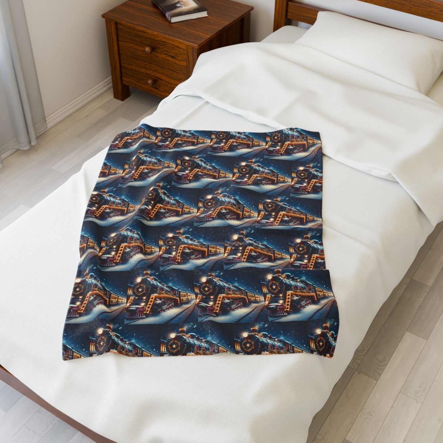 TRAINS Velveteen Plush Blanket