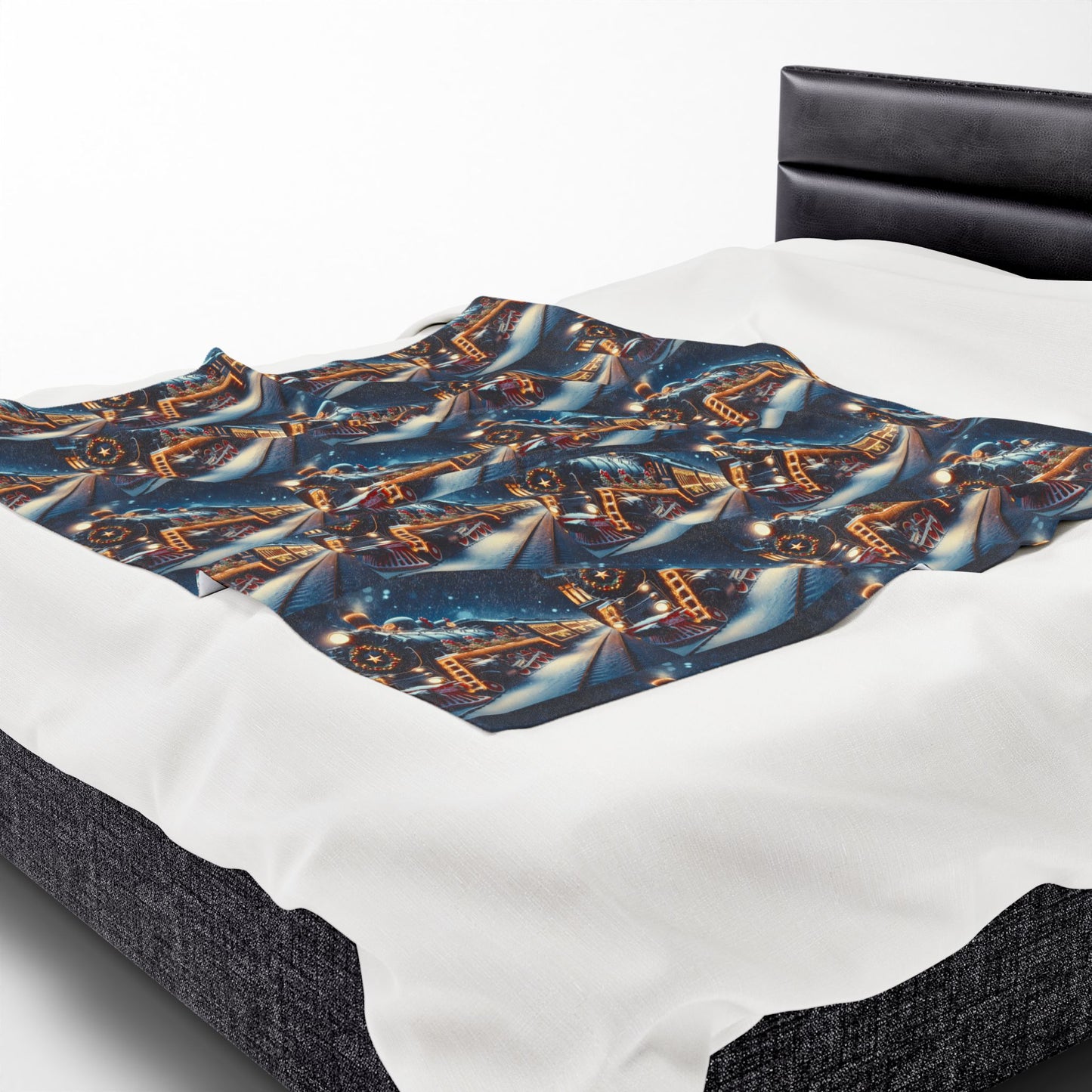 TRAINS Velveteen Plush Blanket