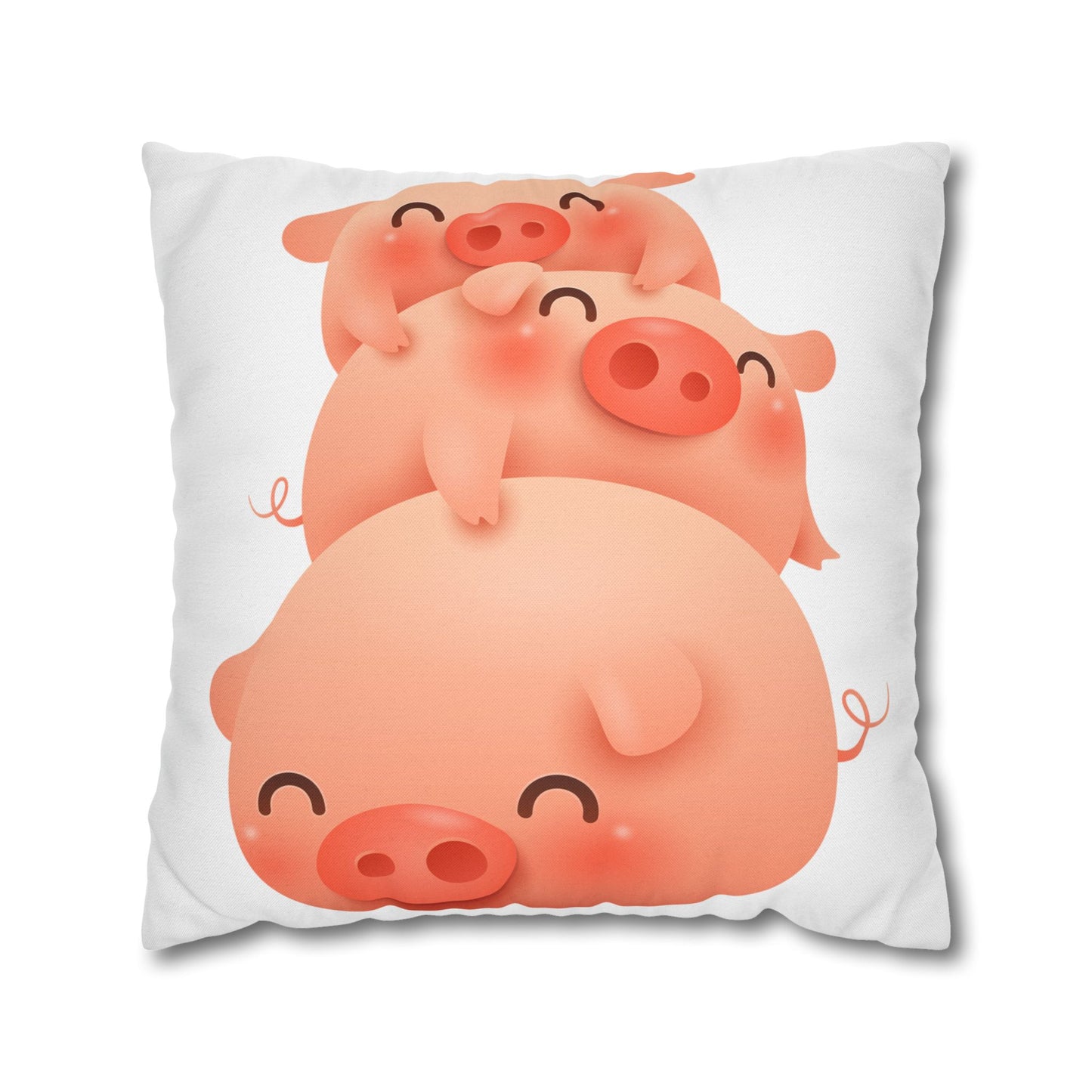 Spun Polyester Square Pillowcase
