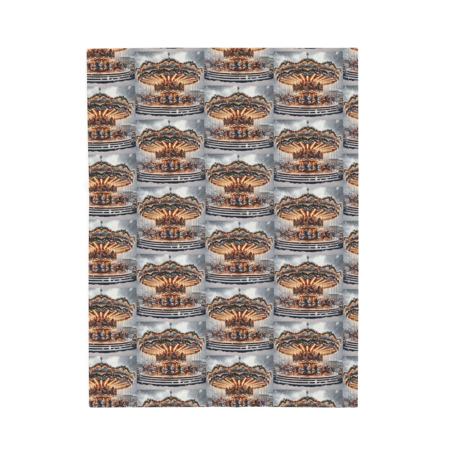 CAROUSEL Velveteen Plush Blanket