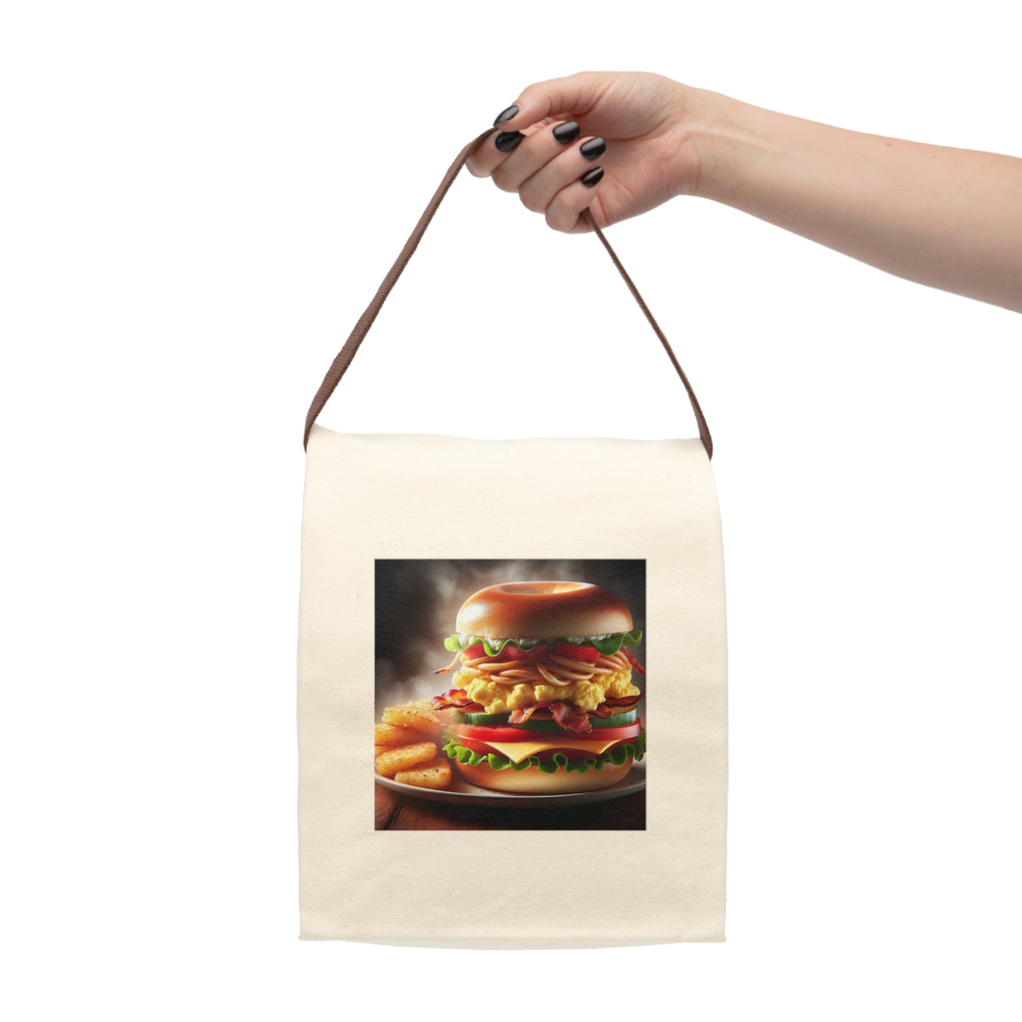 Canvas Lunch Bag With Strap