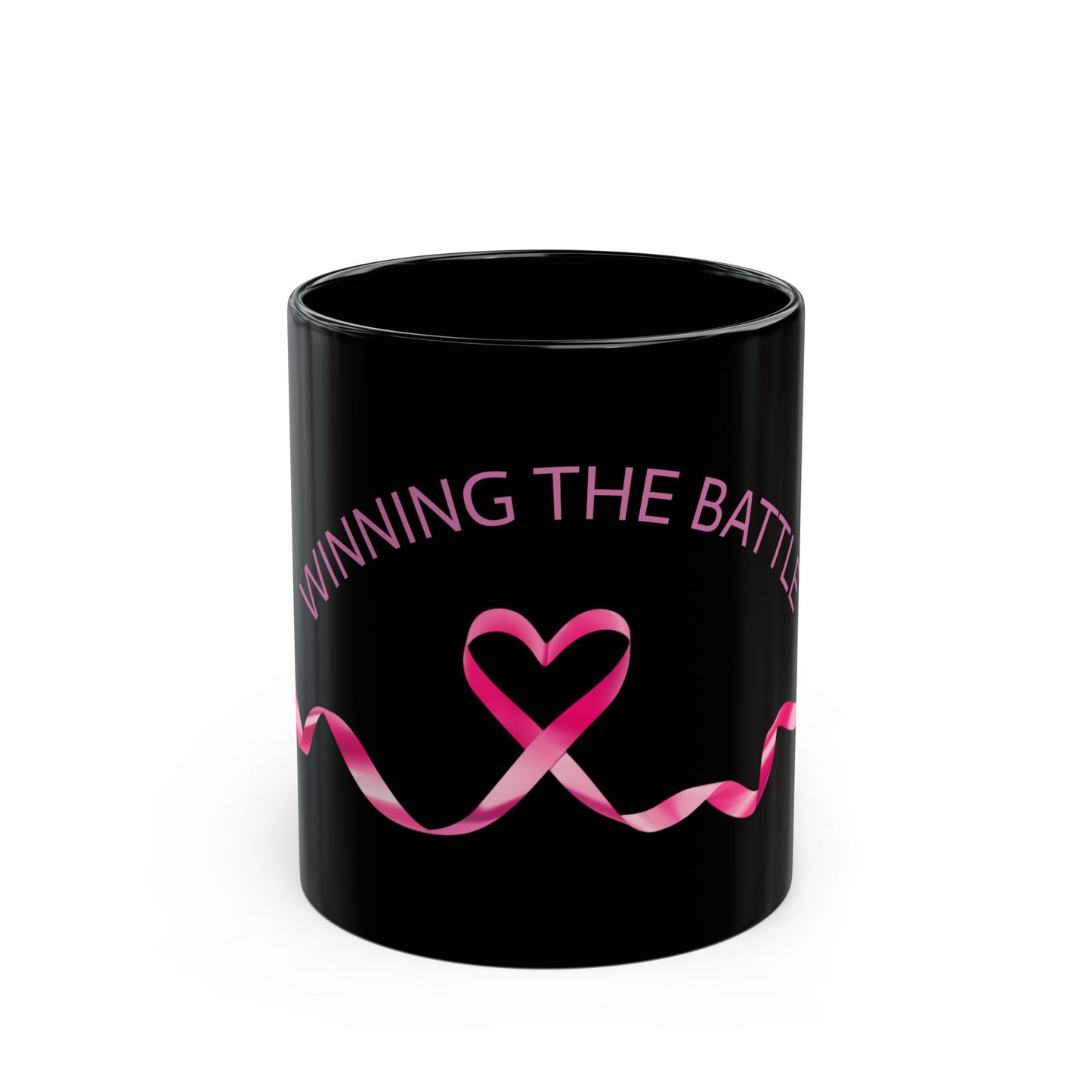 WINNING THE BATTLE Black Mug (11oz, 15oz)