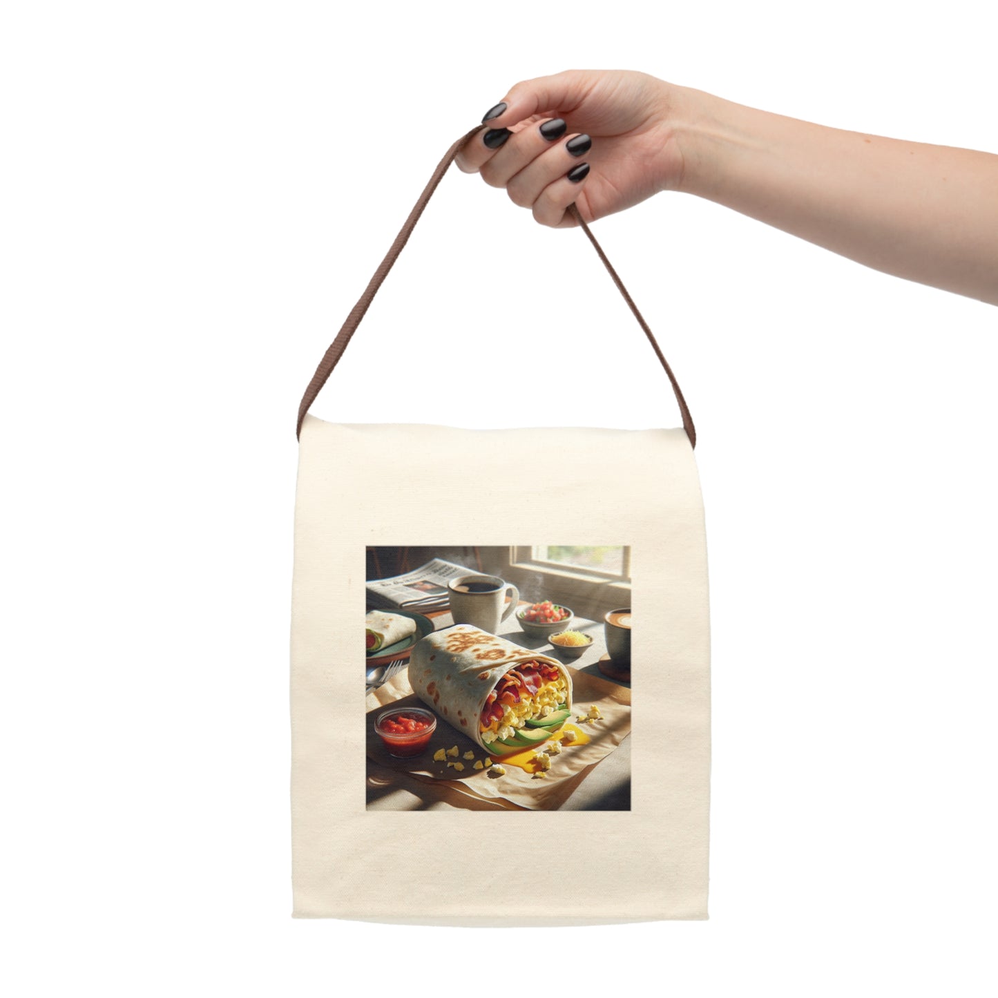 Canvas Lunch Bag With Strap